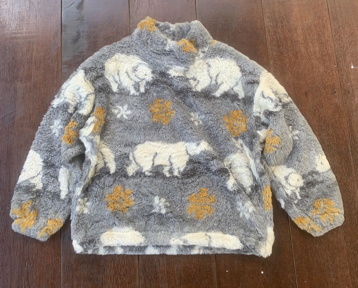 Vintage Ellesse Italy polar bear fur fleece turtle neck