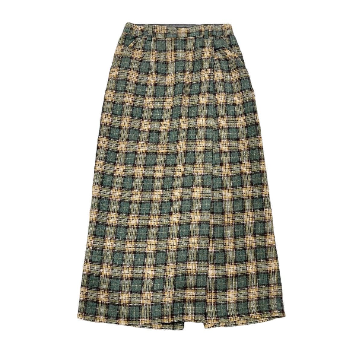 Vintage Vintage LL Bean Tartan Wool Midi Skirt Grailed