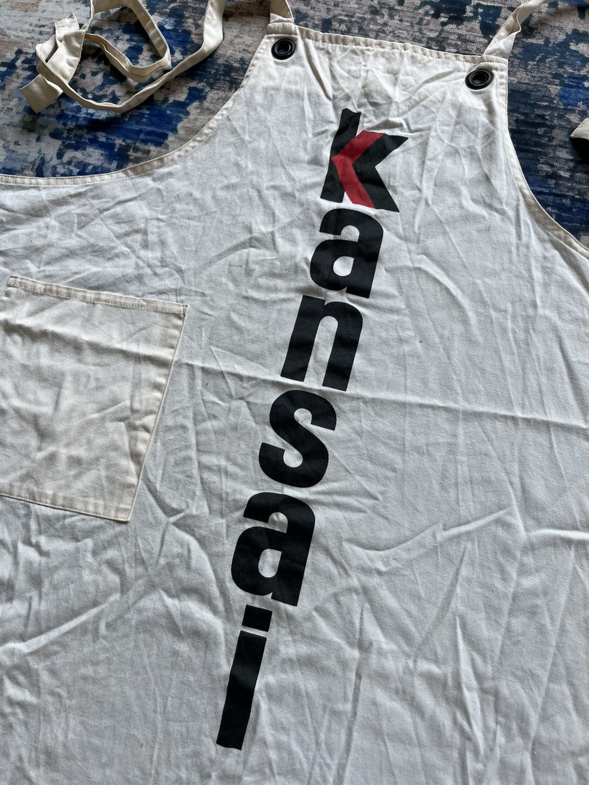 Kansai Yamamoto 🔥Vintage Kansai Yamamoto Big Spell Out Logo Apron 90s Size ONE SIZE - 2 Thumbnail