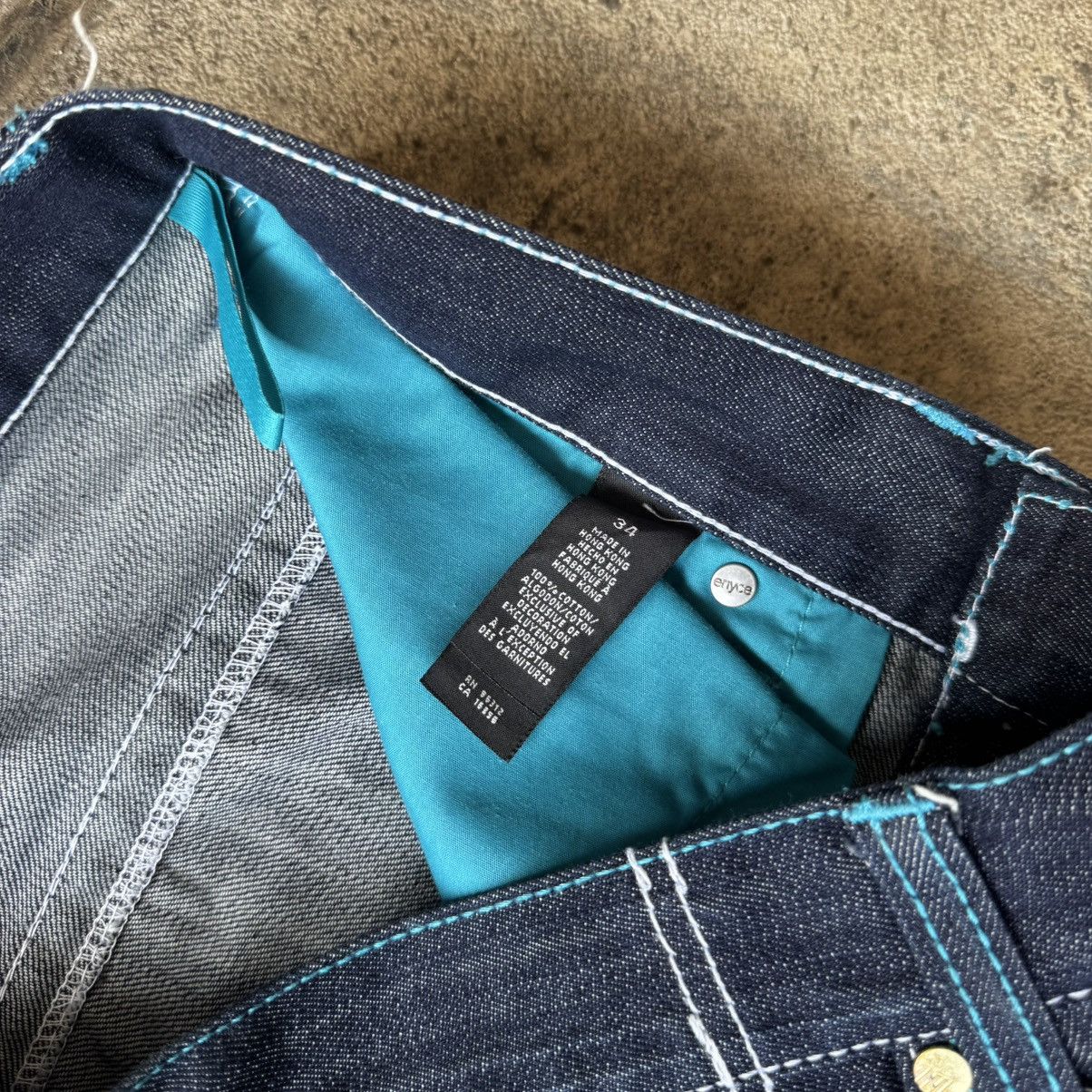 Enyce BAGGY VINTAGE Y2K ENYCE HEX STYLE EMBROIDERED DENIM JEANS Size US 34 / EU 50 - 15 Thumbnail