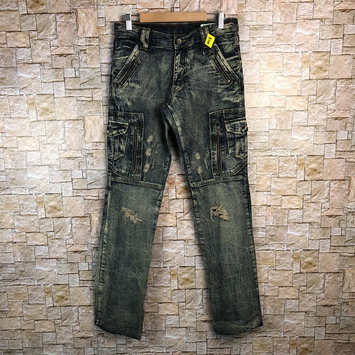 semanticdesign DL Semantic Design Blue Distressed Denim Pants #A144 Size US 28 / EU 44 - 1 Thumbnail