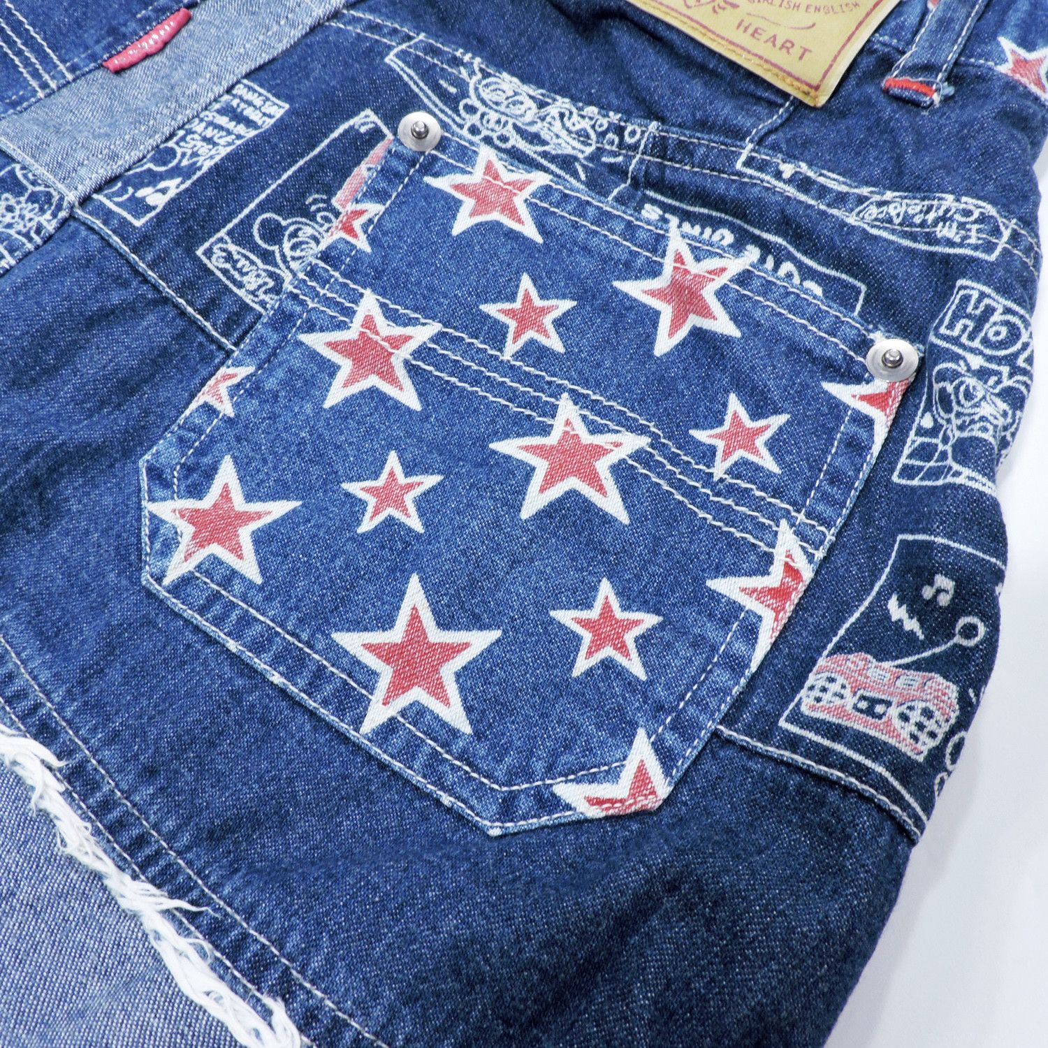 Angel Blue ANGEL BLUE STARS ‘LET’S SHOWER TIME’ DENIM MINI SKIRTS Size 27" / US 4 / IT 40 - 16 Thumbnail
