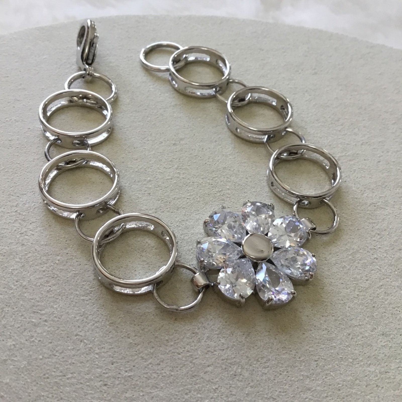 Other Silver Sunflower Crystal Bracelet Size ONE SIZE - 1 Thumbnail