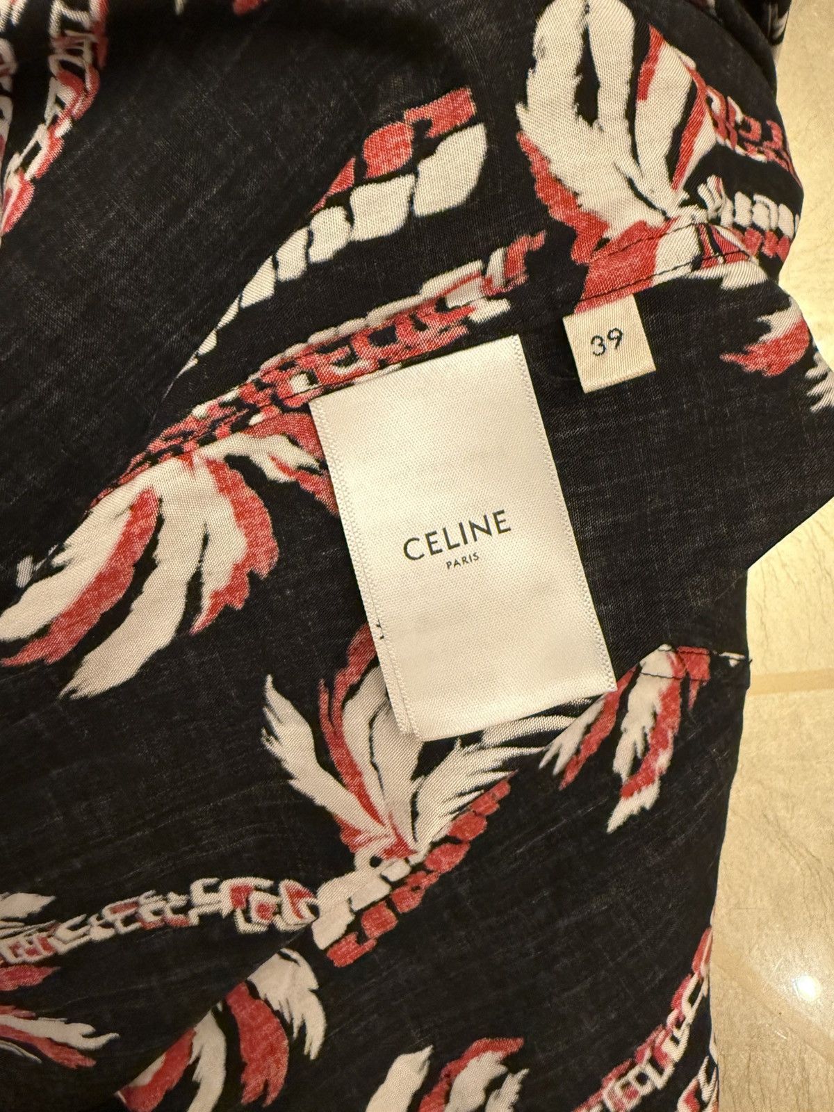 Celine Palm tree print Hawaiian shirt size 39 Size US M / EU 48-50 / 2 - 12 Thumbnail