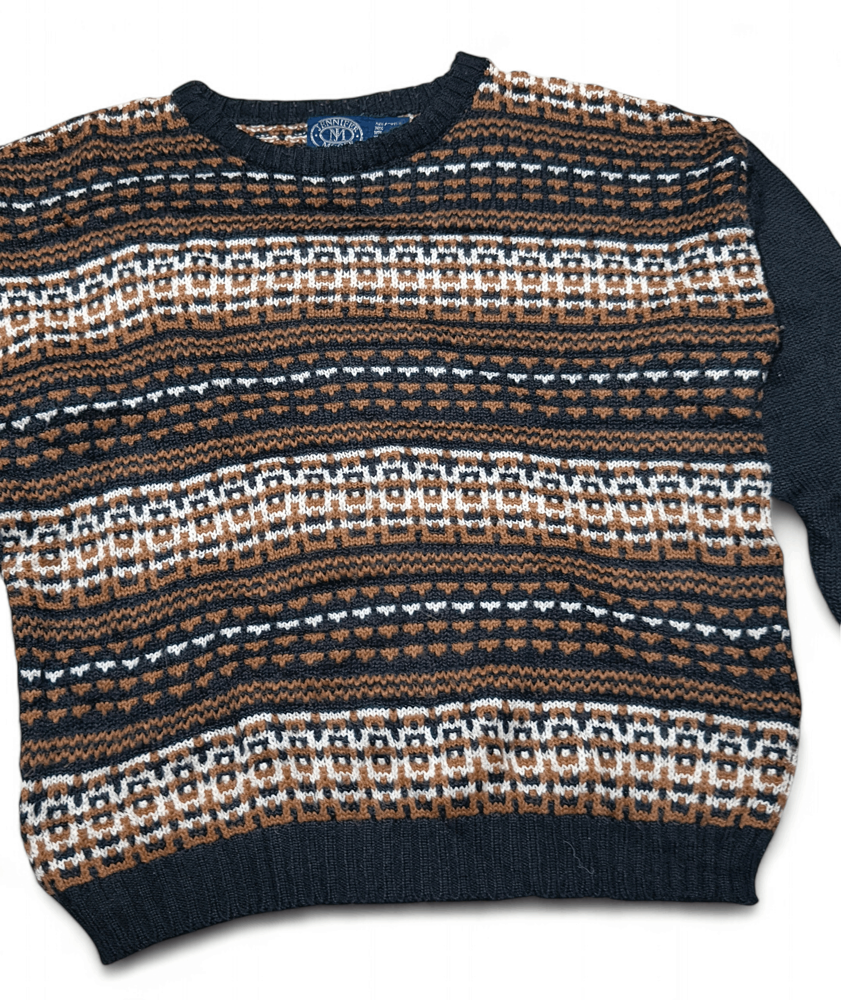 Other JENNIFER MOORE Ethnic Striped Motifs Knit Wool Sweater Size US M / EU 48-50 / 2 - 4 Thumbnail