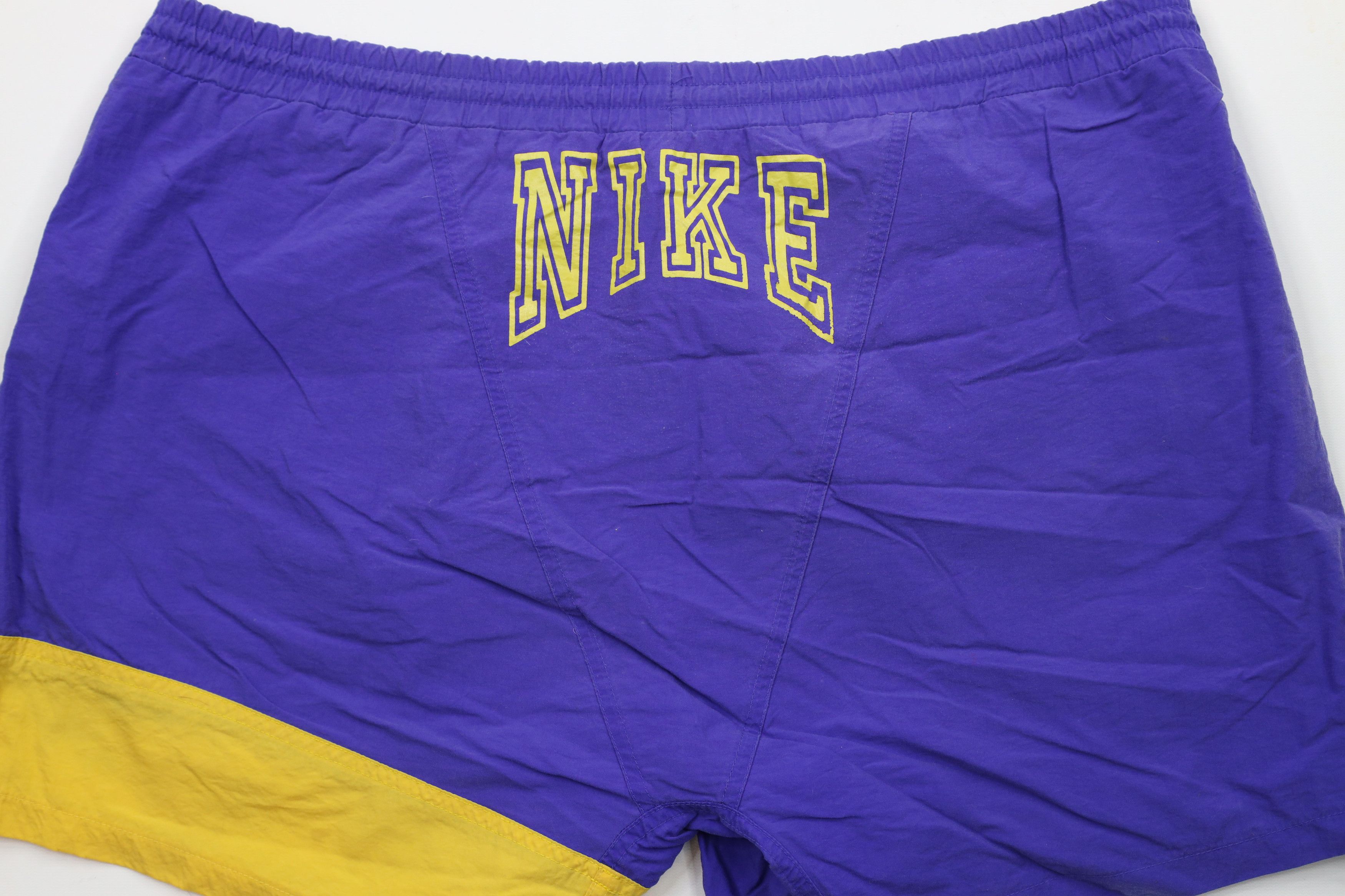 Nike × Vintage Vintage 90s Nike Block Above Knee Shorts LA Lakers AS IS Size US 34 / EU 50 - 12 Thumbnail