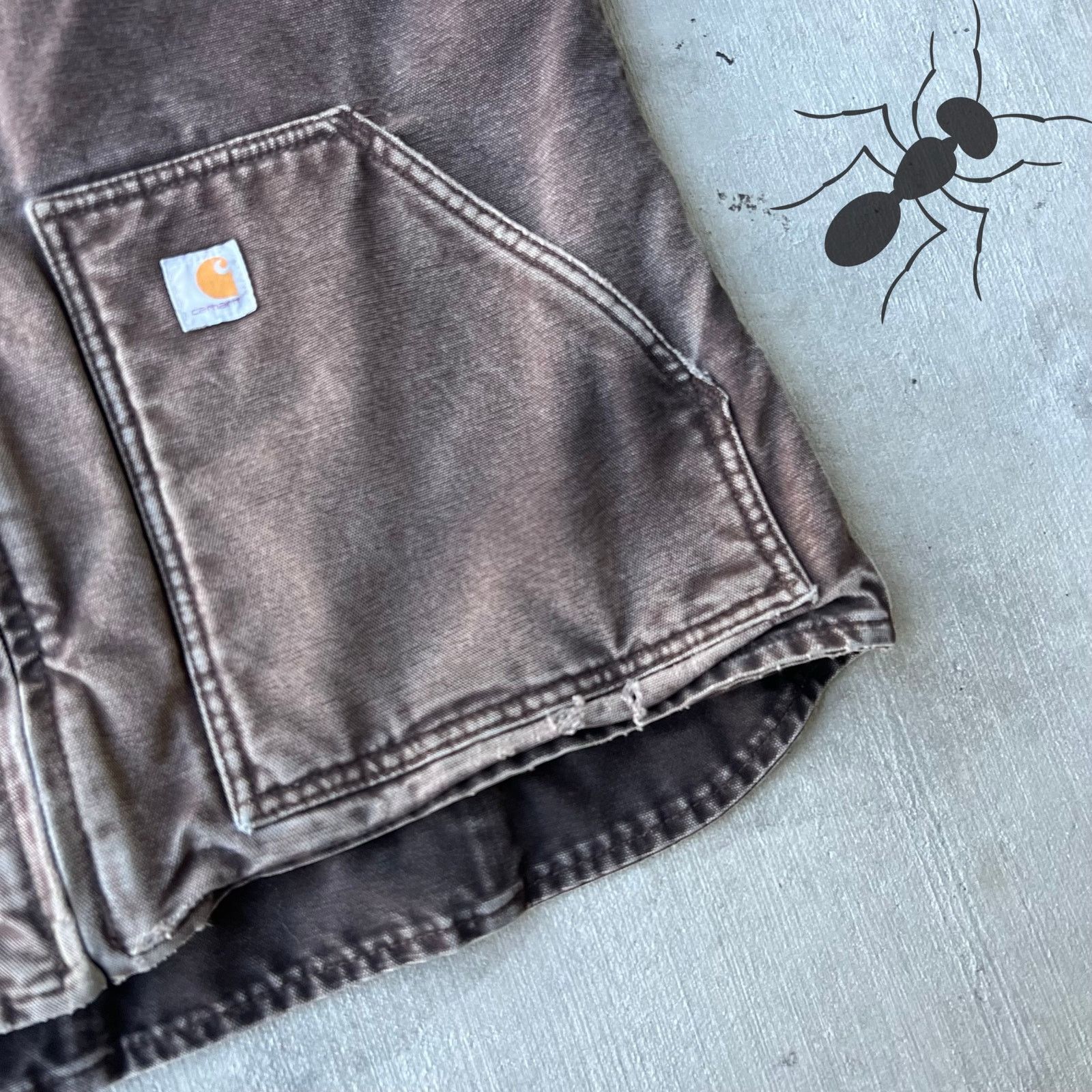 Carhartt × Vintage Carhartt WV001 DKB faded brown work wear vest Size US M / EU 48-50 / 2 - 3 Thumbnail