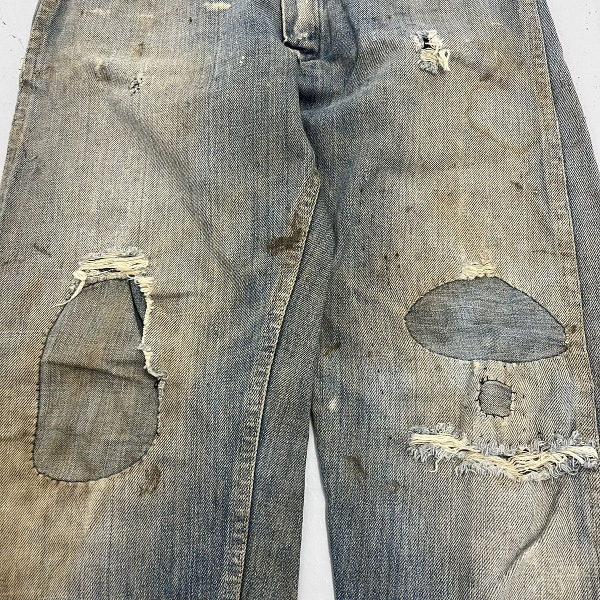 Other Vintage 50s Blue Bell? Repaired Workwear Jeans 25x27 Size 25" / US 0 / IT 36 - 2 Thumbnail