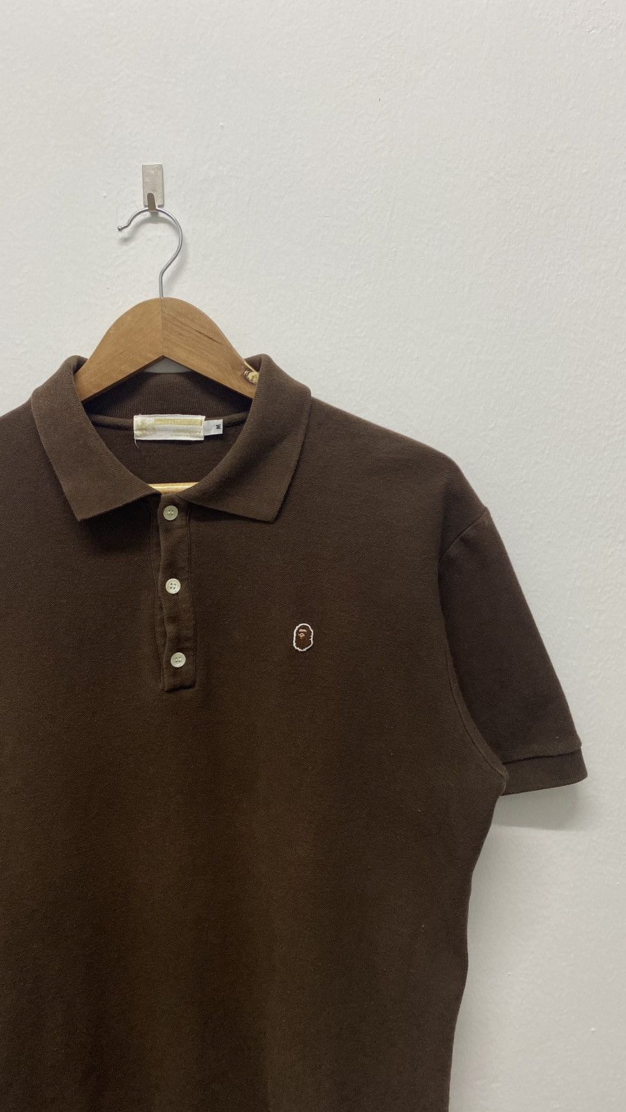 image of Bape x Vintage one Point Polo in Brown, Men's (Size Medium)