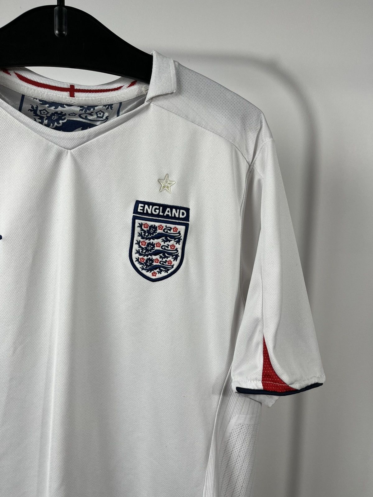 Umbro Umbro England Home Jersey 06 World Cup White Football Shirt Size US L / EU 52-54 / 3 - 4 Thumbnail
