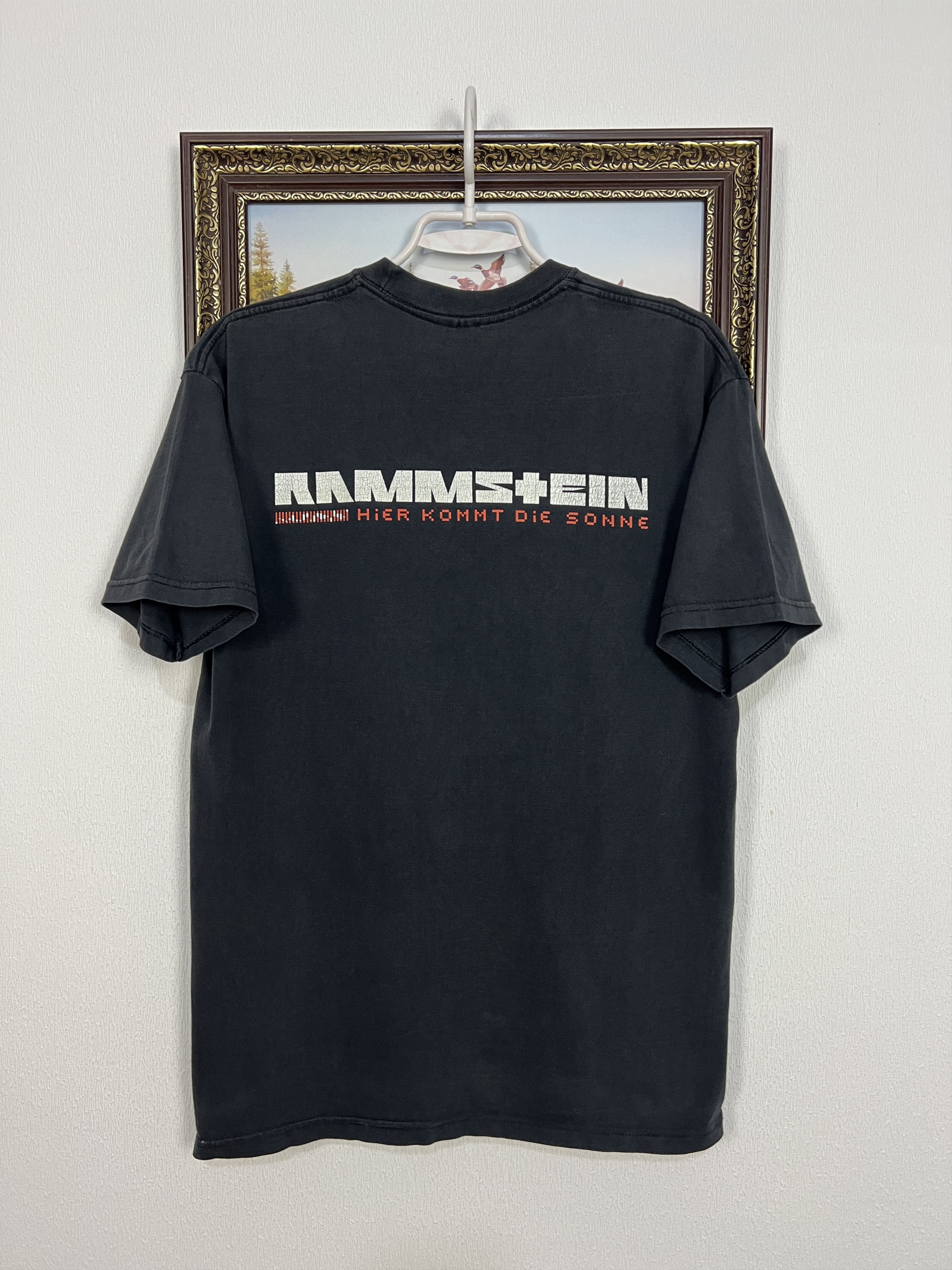Vintage Vintage Rammstein Die Sonne Burn Over Print Band Tee Size US M / EU 48-50 / 2 - 8 Thumbnail