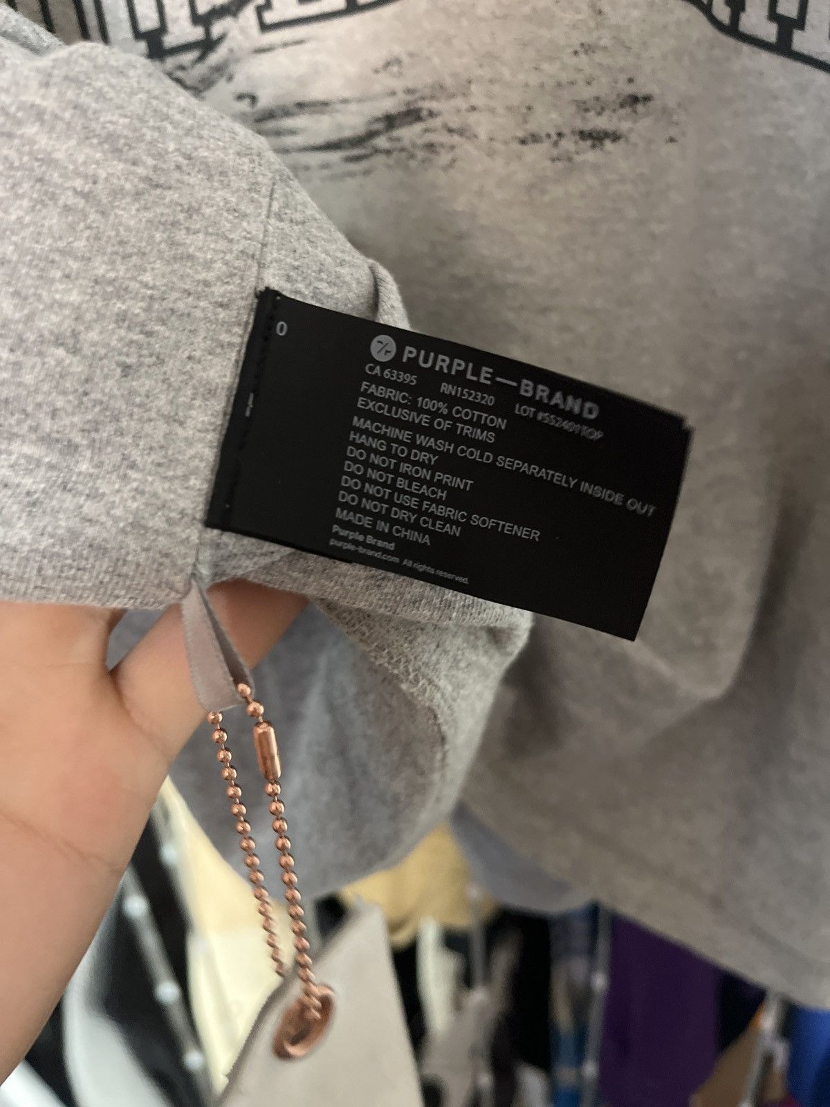 Purple Brand Purple brand textured tee Size US XXL / EU 58 / 5 - 8 Thumbnail