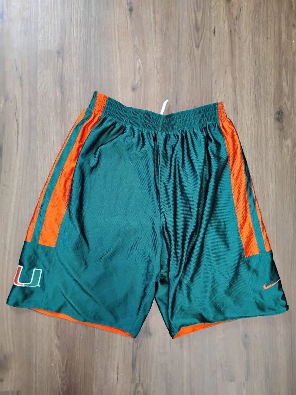 Nike Vintage Nike Miami Hurricanes Athletic Shorts Reversible Size US 31 - 1 Thumbnail