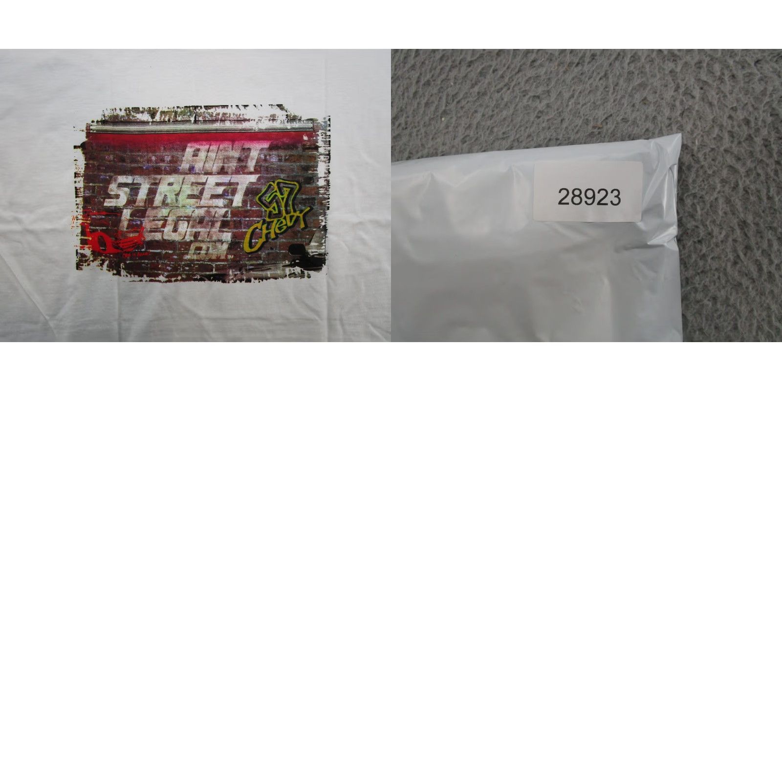 Gildan VINTAGE Snap On Aint Street Legal 57 Chevy Double Sided Shirt Mens Size L VTG NEW Size US L / EU 52-54 / 3 - 8 Thumbnail