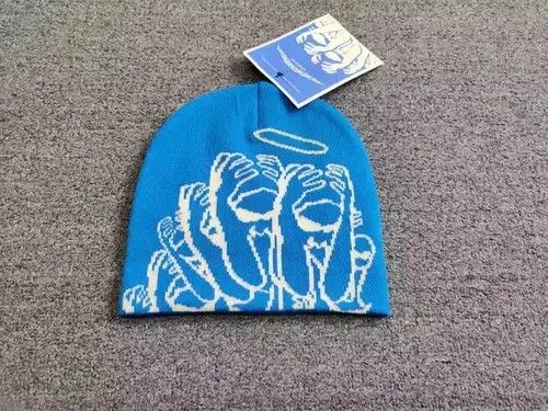 Other Schematiquement Anxiety Graphic Beanie Hat Azure Blue Size ONE SIZE - 3 Thumbnail