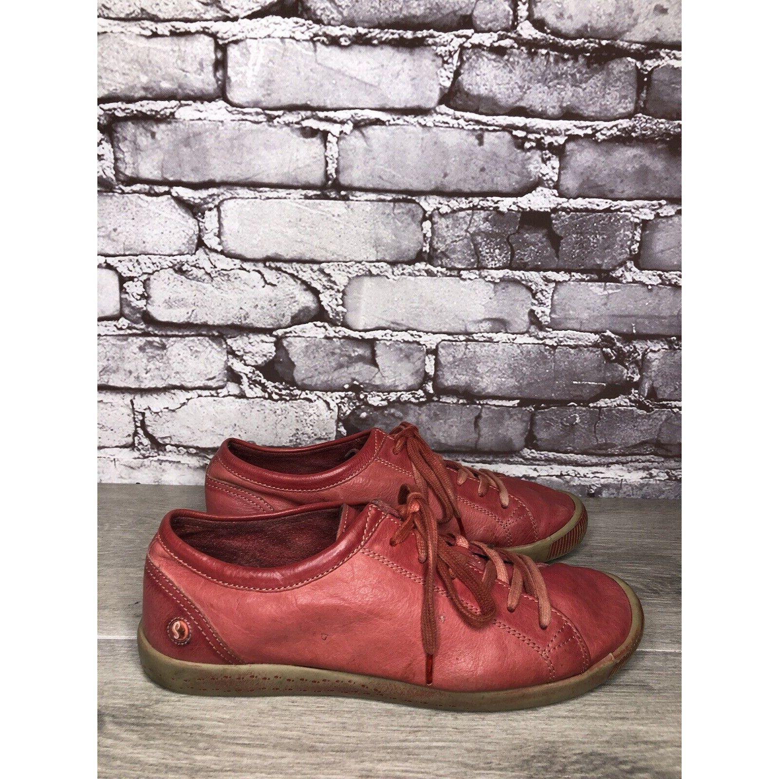 Hogan Hogan Red Leather Casual Comfort Lace Up Sneakers Shoes Wome Size US 9.5 / IT 39.5 - 3 Thumbnail