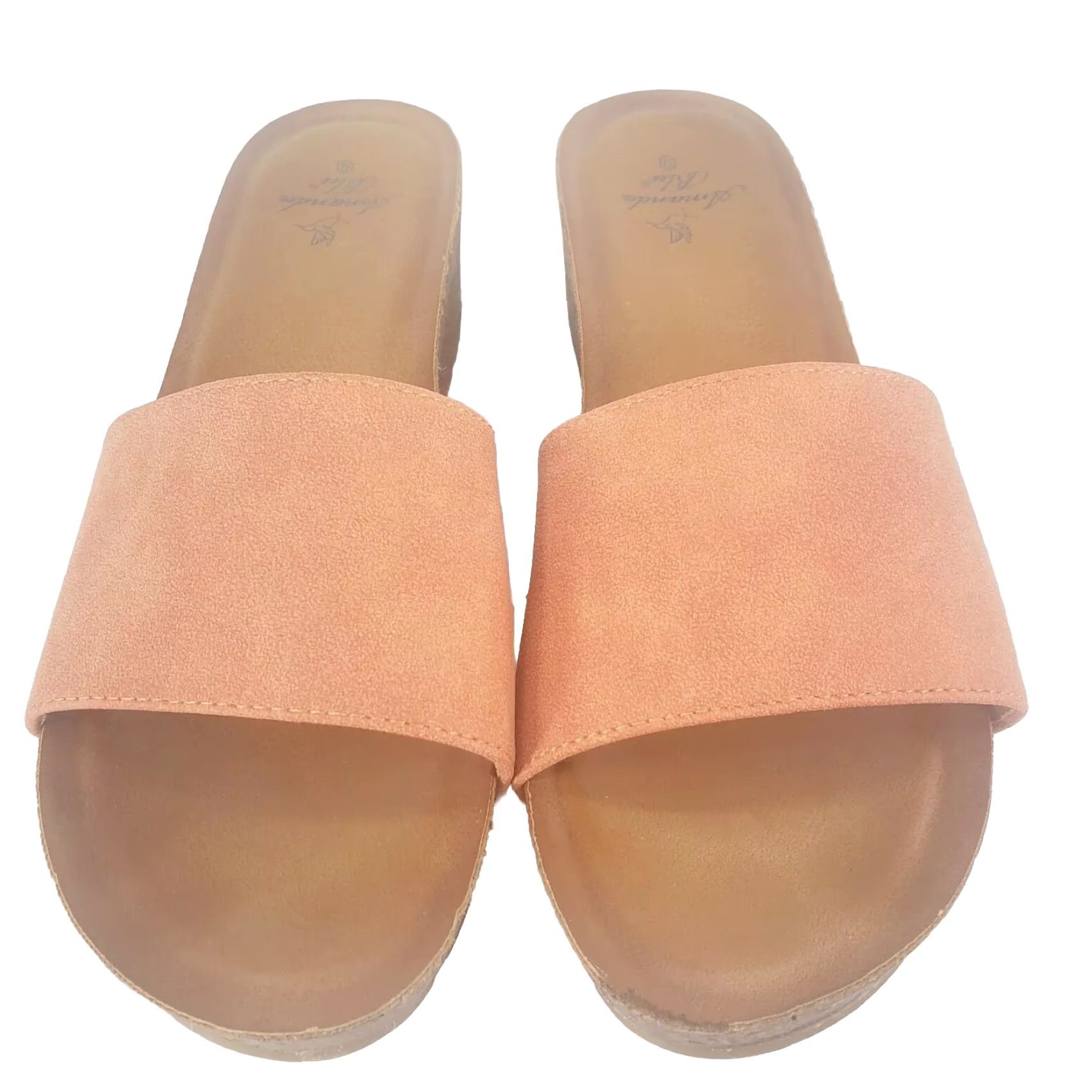 CAMILLA Amanda Blu Camila Slide Sandal Women's 9B Orange Crossover Wedge Heel Casual Comfort Spring Summer Slip On Size US 9 / IT 39 - 3 Thumbnail