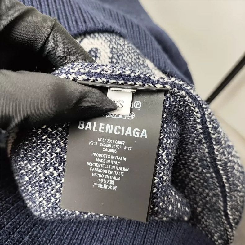 Balenciaga Balenciaga Blue Wheat Spike Turtleneck Sweater Size XS / US 0-2 / IT 36-38 - 4 Thumbnail