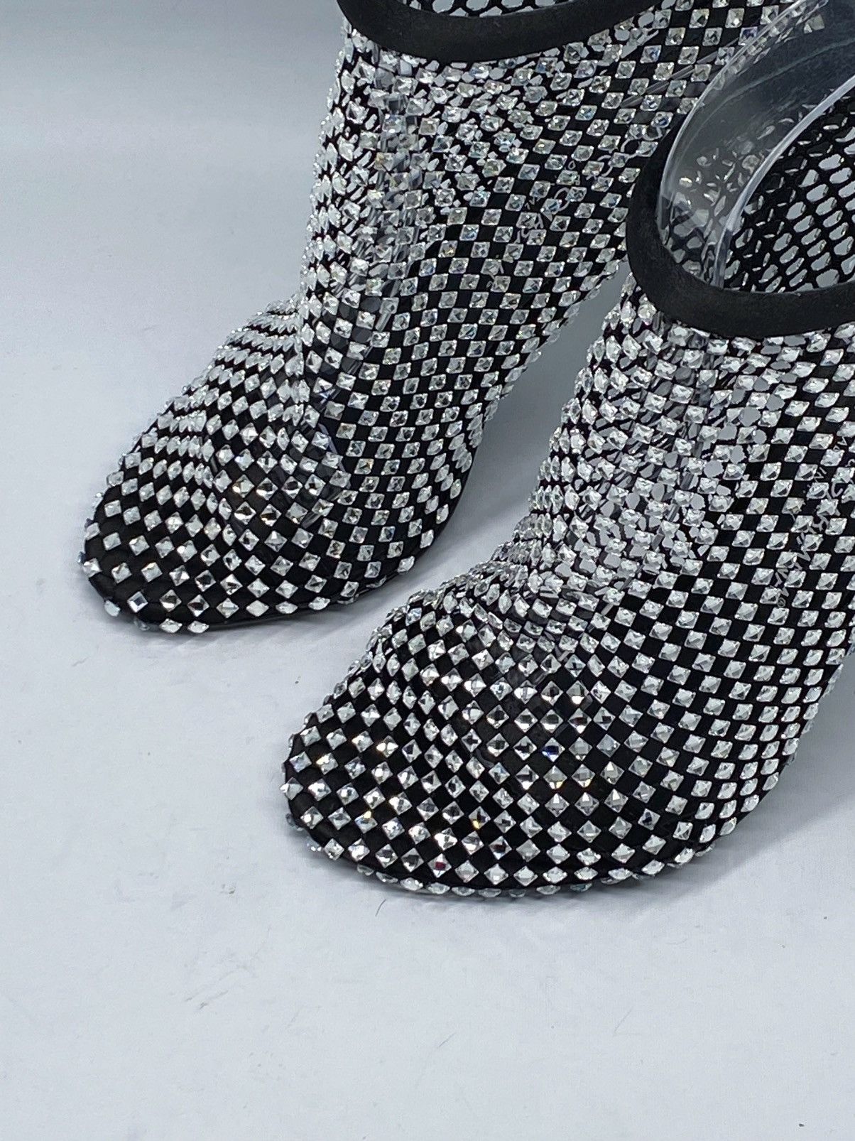 Dolce & Gabbana Dolce & Gabbana mesh crystal embellished satin pumps size 35 Size US 5 / IT 35 - 10 Thumbnail