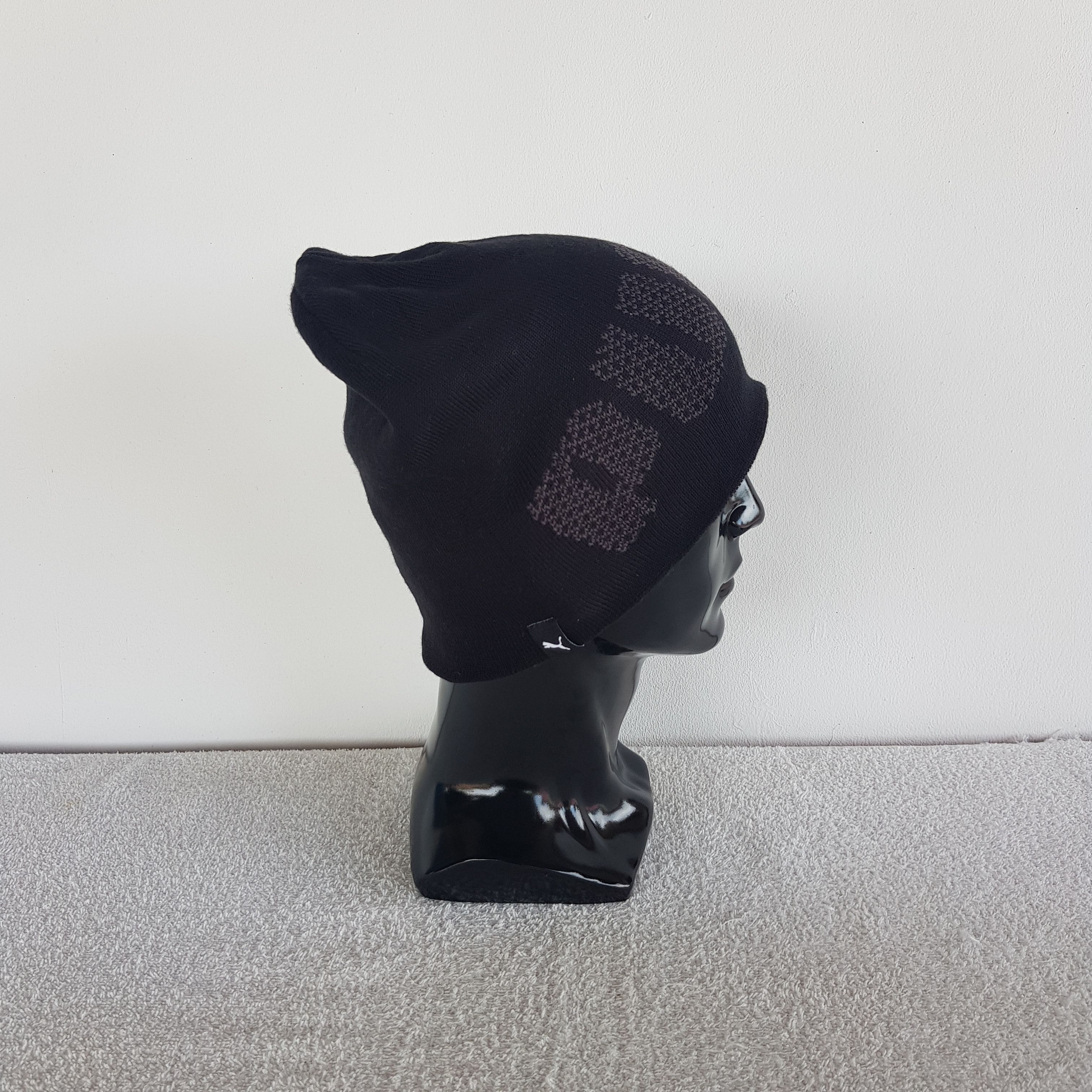 Puma Vintage Puma Beanie Fair Isle Ribbed Knit Snow Caps Hats. Size ONE SIZE - 3 Thumbnail