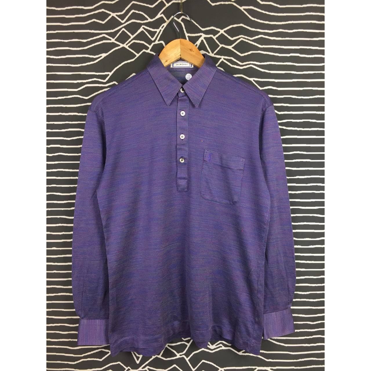 Yves Saint Laurent 90s YSL Yves Saint Laurent Retro Style Longsleeve Polo Tee Size US M / EU 48-50 / 2 - 1 Thumbnail