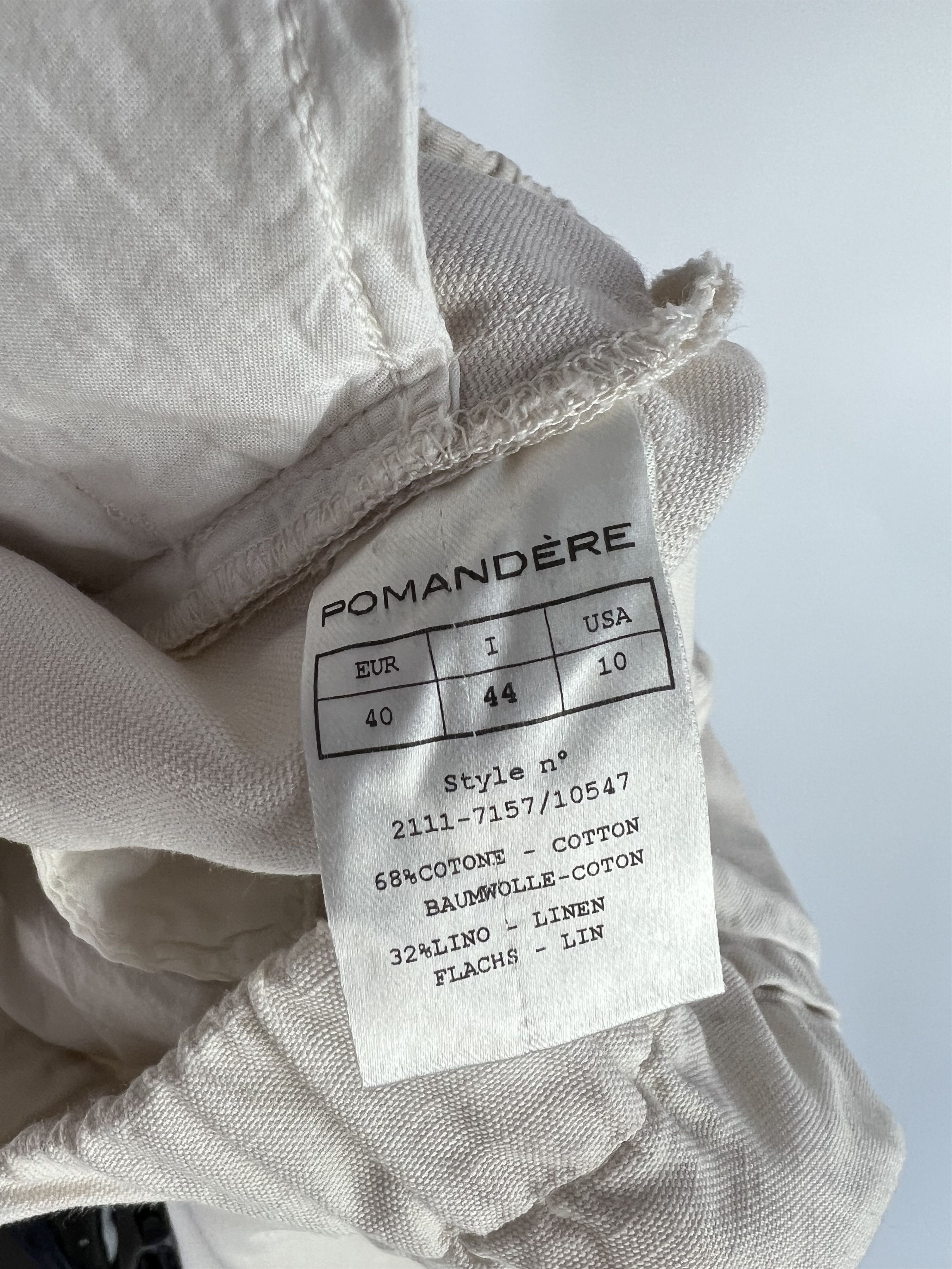 Other Pomandere Cotton Linen Wide Leg Pants Size US10 IT44 EU40 Size 32" / US 10 / IT 46 - 7 Thumbnail