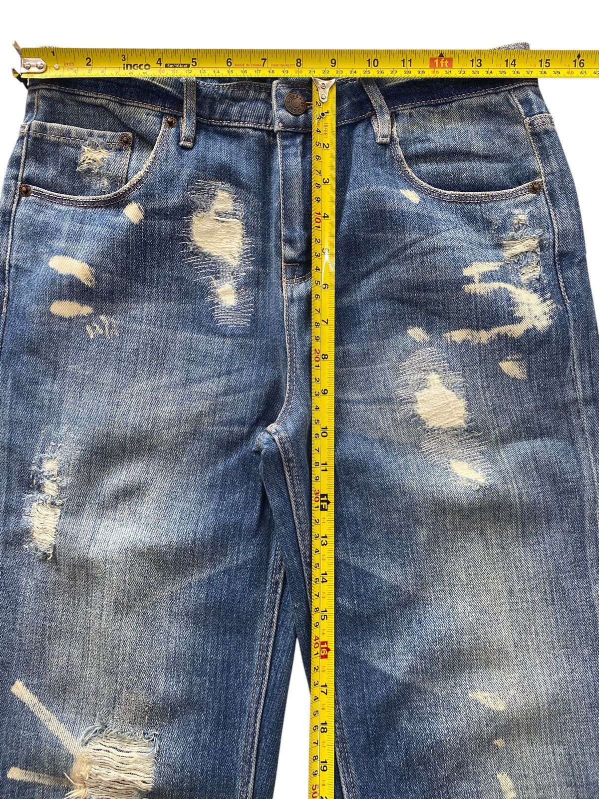 Japanese Brand Japanese Brand Faded Wash Ripped Style Straight Leg Jeans Size US 29 - 6 Thumbnail