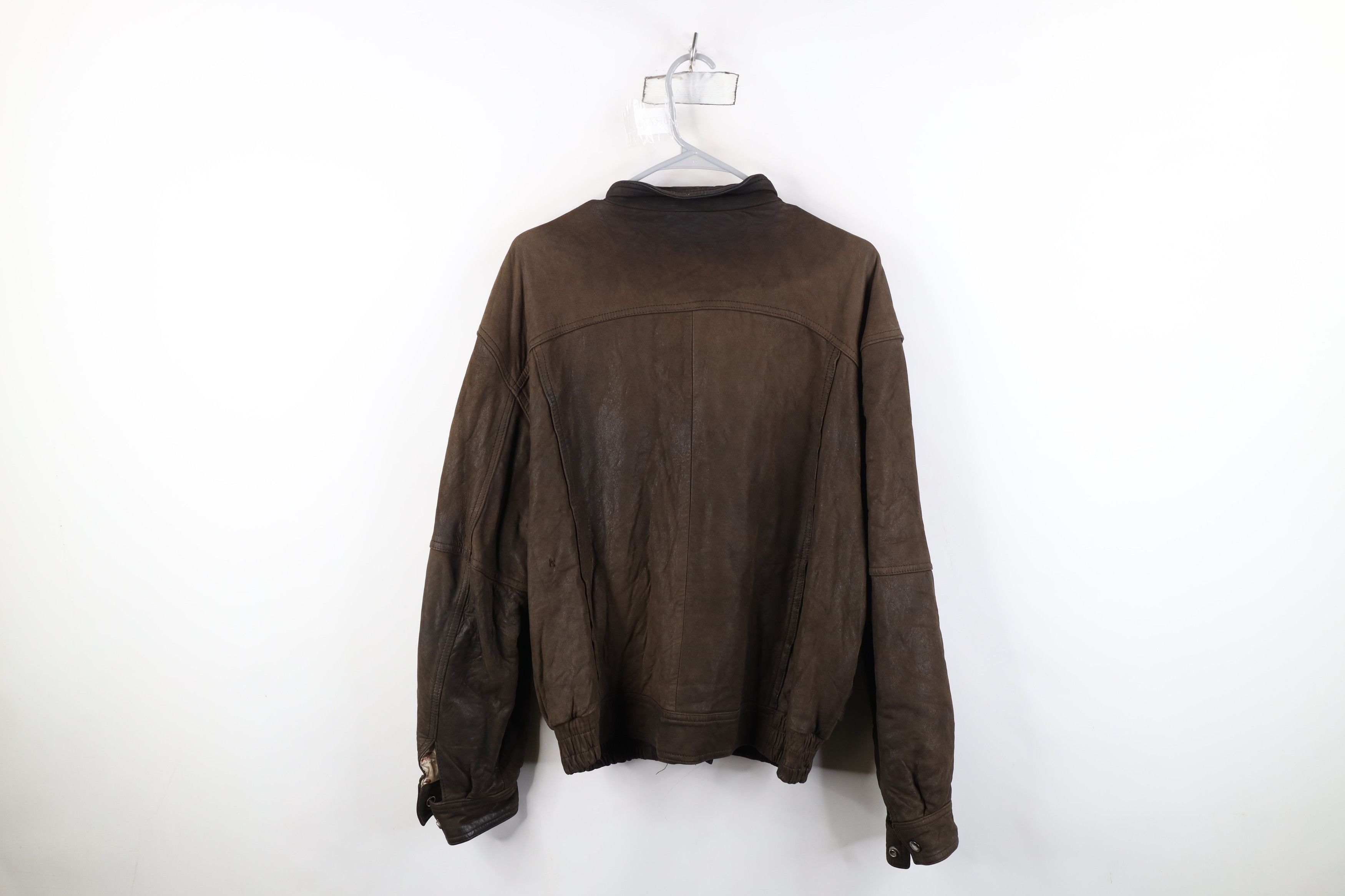 Vintage AS IS Vintage 90s Streetwear Leather Cafe Bomber Jacket Size US S / EU 44-46 / 1 - 13 Thumbnail