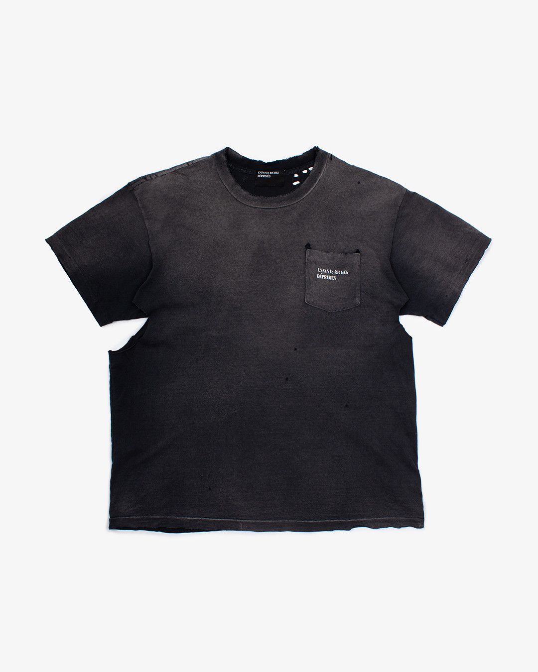 《 Enfants Riches Deprimes 》Pocket Tee L Buy Enfants Riches Déprimés Thrashed Logo Pocket Tee 'Worn Black