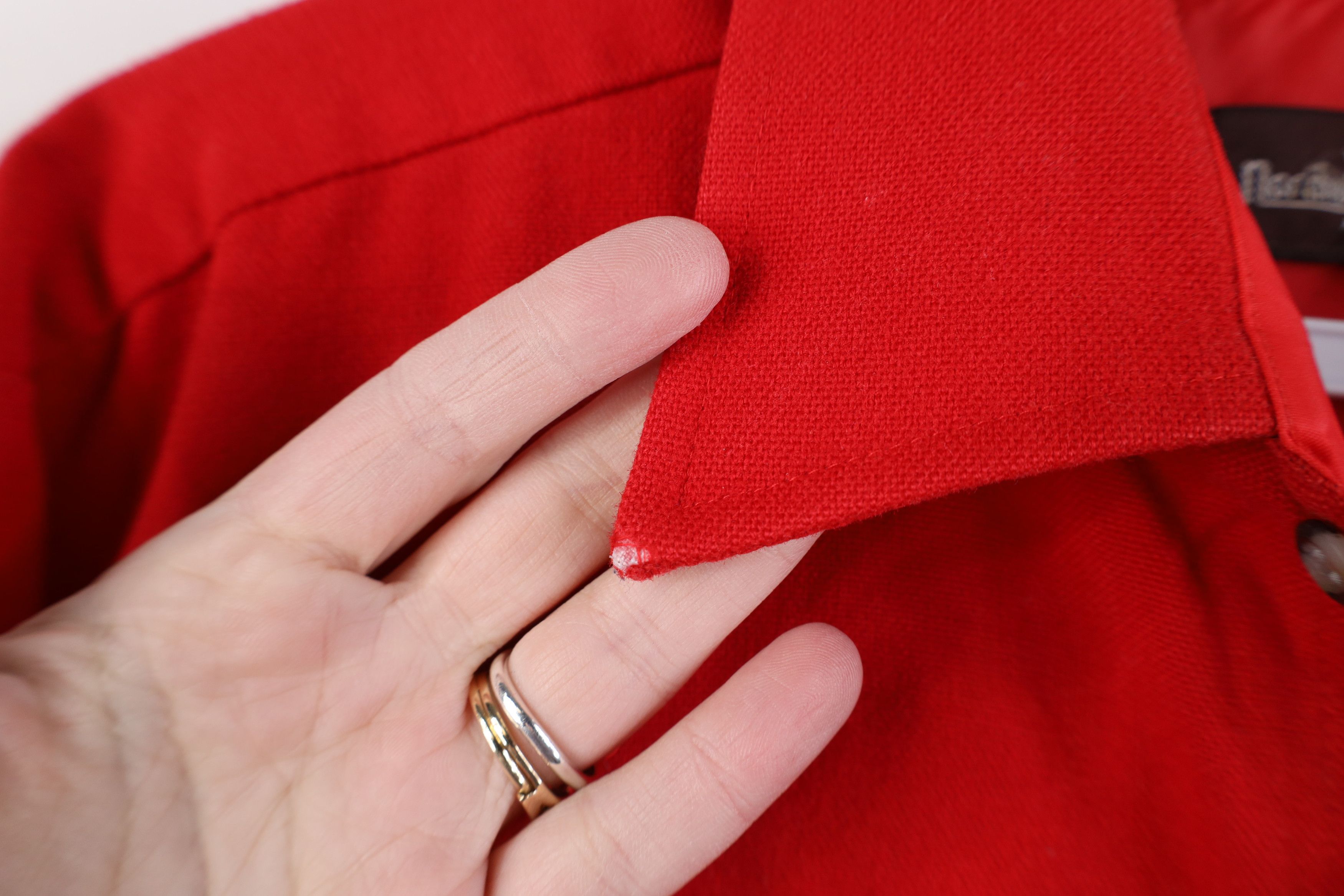 Vintage Vintage 90s Streetwear Pocket Knit Collared Button Shirt Red Size US M / EU 48-50 / 2 - 4 Thumbnail