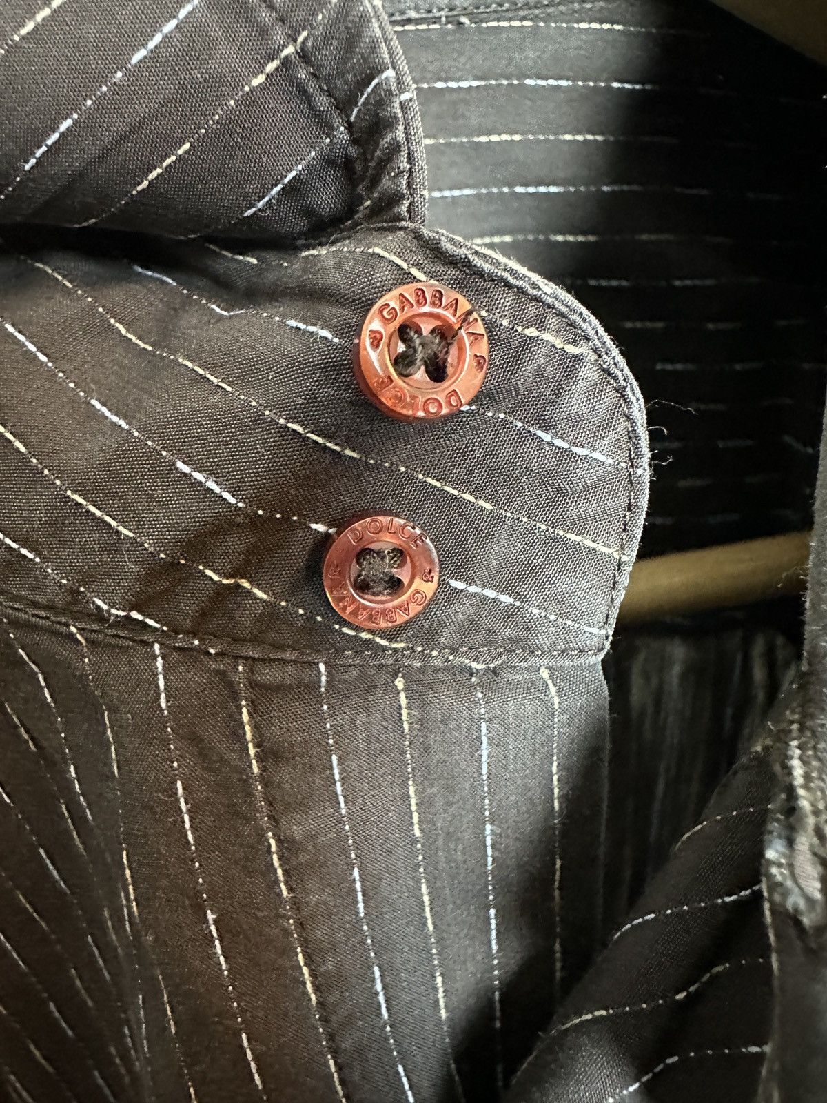 Dolce & Gabbana Dolce & Gabbana brown button up shirt Size US L / EU 52-54 / 3 - 6 Thumbnail