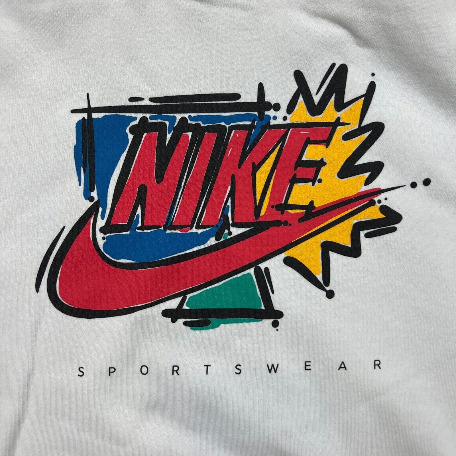 Nike × Vintage Nike Sportswear Hoodie Large Graffiti Logo Hooded Sweatshirt Size US L / EU 52-54 / 3 - 3 Thumbnail