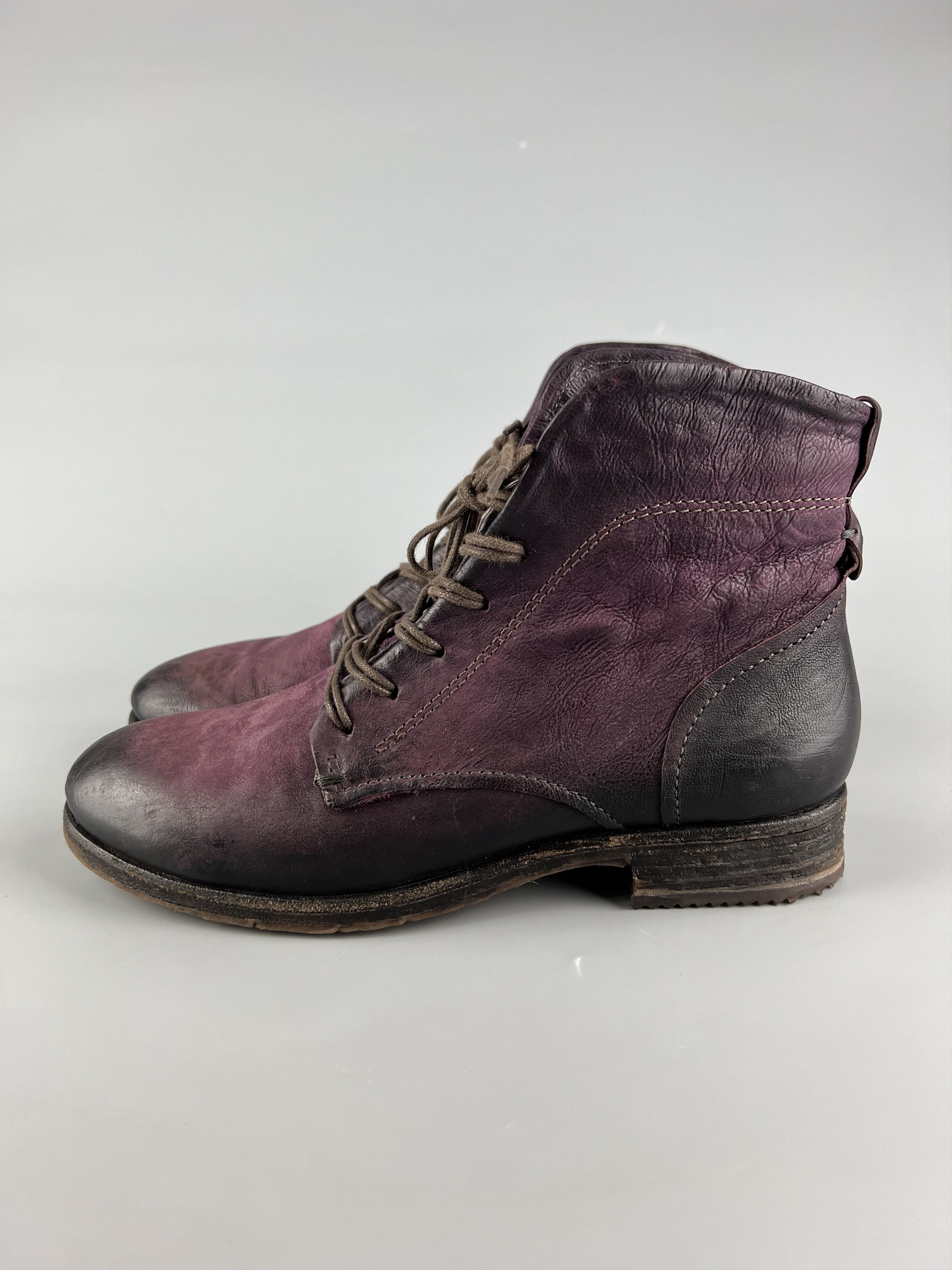 A.S.98 A.S.98 AirStep Women's Burgundy Leather Ankle Boots EU40 Size US 8.5 / IT 38.5 - 2 Thumbnail
