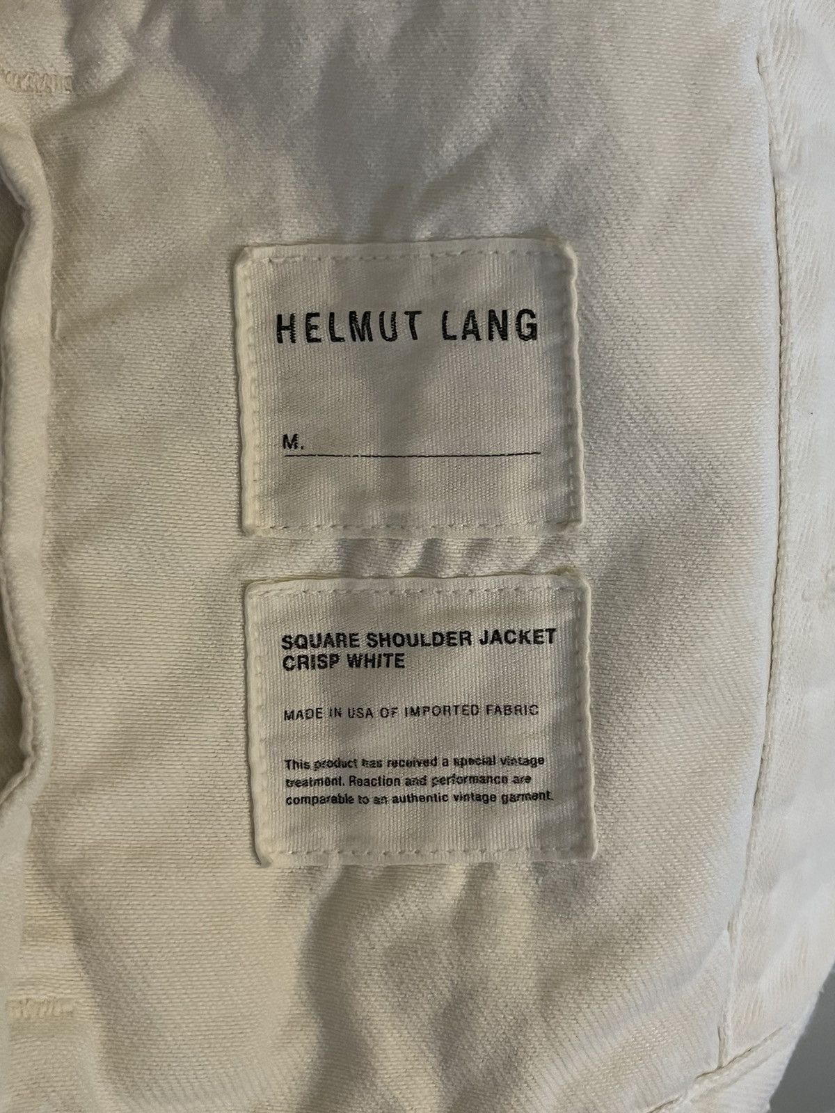 Helmut Lang Vintage Helmut Lang Women’s White Square Shoulder Jacket Size M / US 6-8 / IT 42-44 - 3 Thumbnail