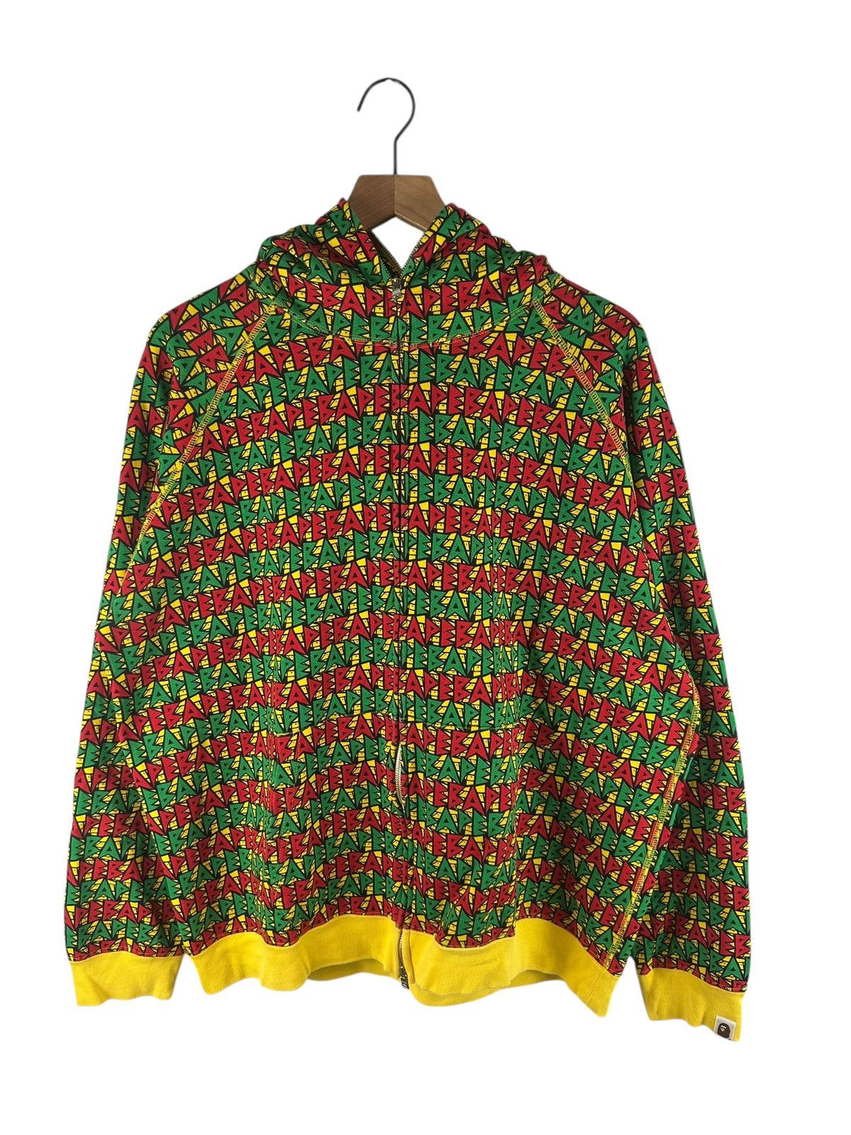 BAPE '09 Rasta Bape Full Zip Hoodie