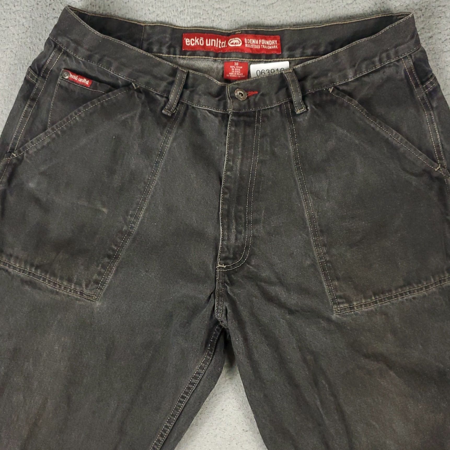 Ecko Unltd. VINTAGE Ecko Unltd Jeans Mens 38x33 Gray Wide Leg Baggy Skater Grunge Y2K Size US 38 / EU 54 - 3 Thumbnail
