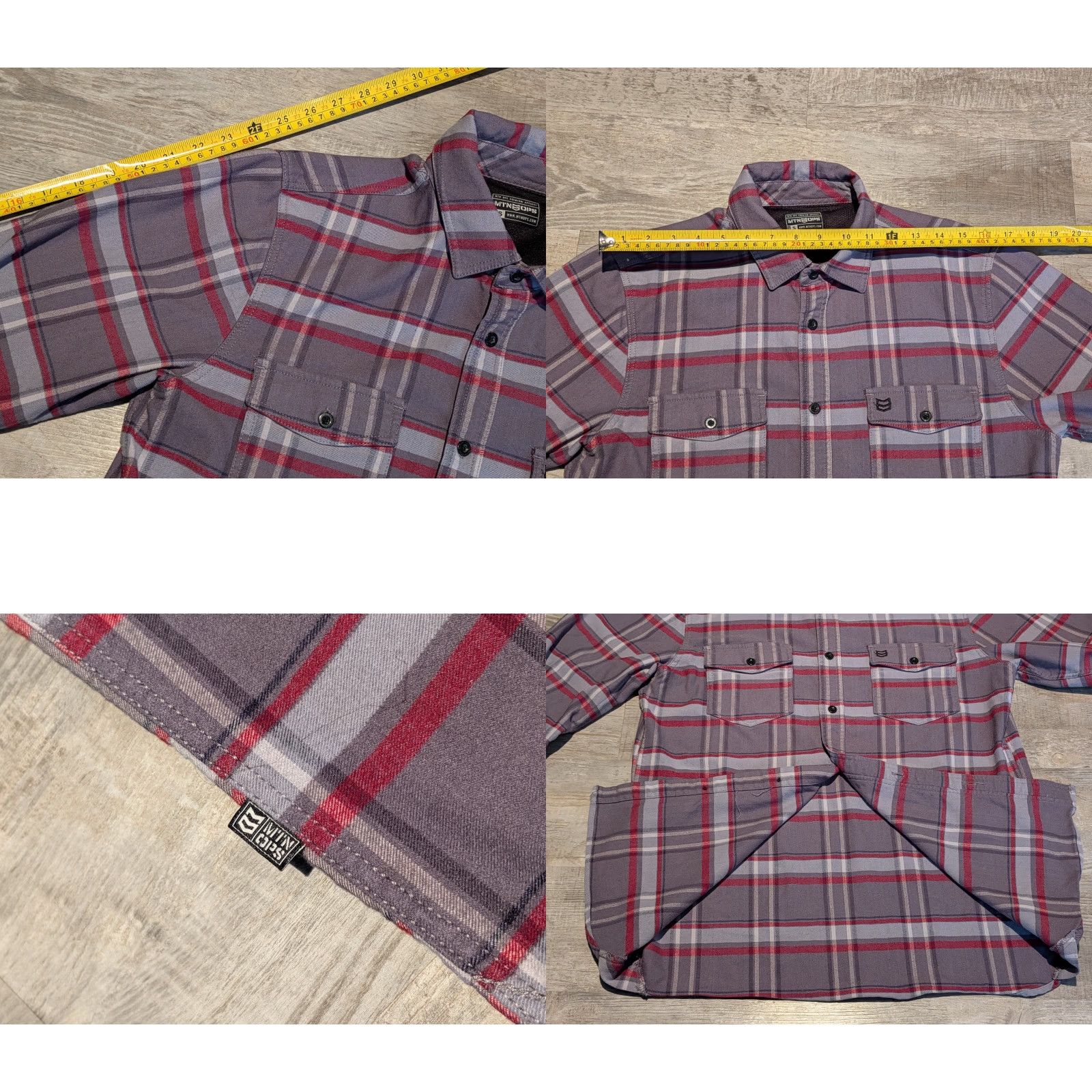 Vintage MTN OPS Shirt Mens S Gray Red Tamarack Tech Flannel Long Sleeve Button Up Size US S / EU 44-46 / 1 - 8 Thumbnail