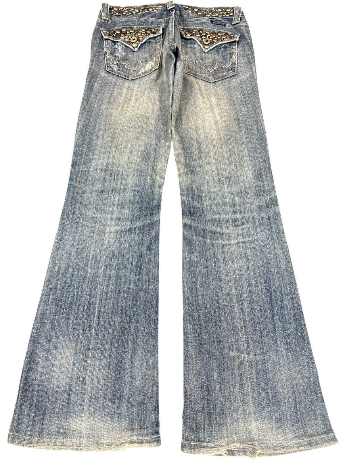 Miss Me Vintage Miss Me Mud Wash Distressed Bootcut Flare Jeans Size 29" - 2 Thumbnail