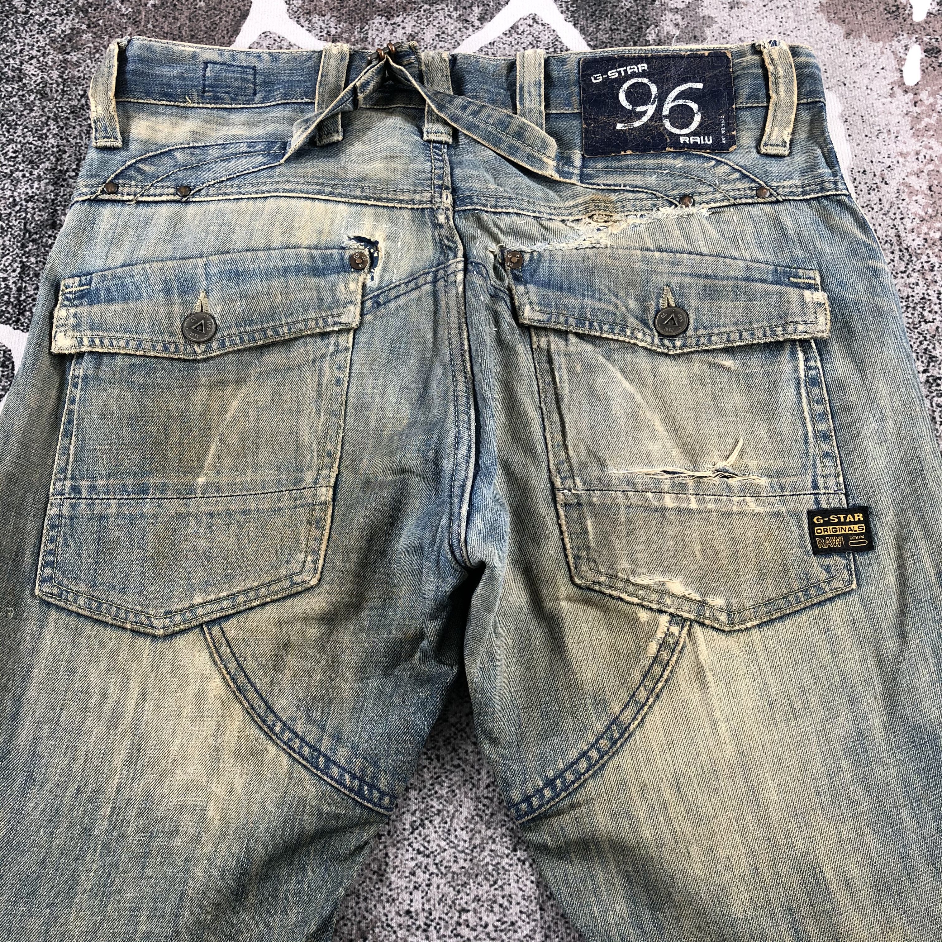 Vintage G-Star Raw Jeans Distressed Denim KJ772 Menswear