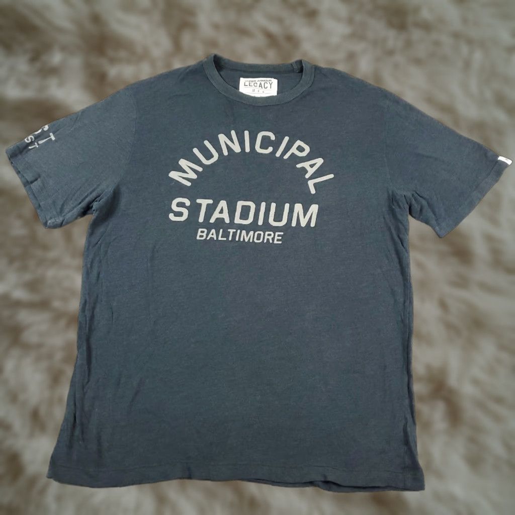 Under Armour Under Armour T-Shirt Men Large Blue Short Sleeve Crew Neck Logo Casual Athletic Sports All Seasons Shirt Mens L Blue Size US L / EU 52-54 / 3 - 1 Thumbnail