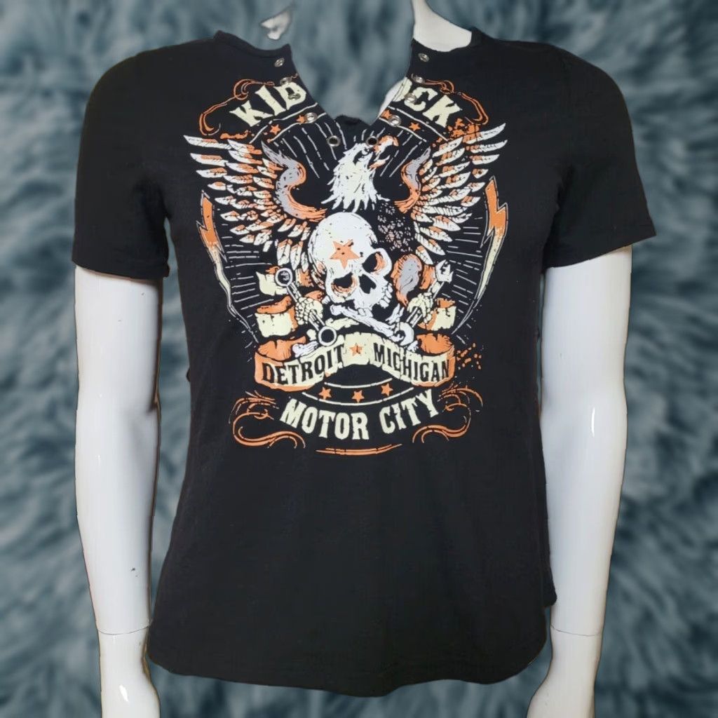 Shein VINTAGE Womens Mot or City Rock Detroit MI Kid Rock T Shirt Medium Black Shirt Womens Rock Music T Shirt Mens? Size M / US 6-8 / IT 42-44 - 1 Thumbnail