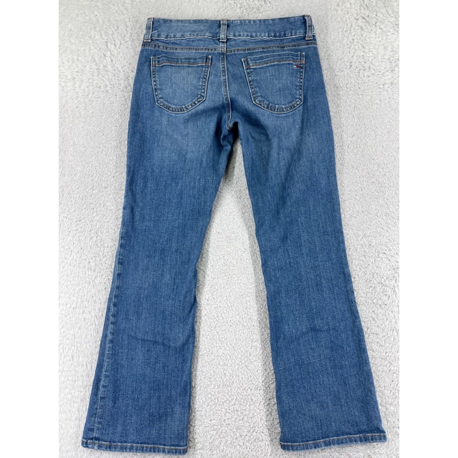 Tommy Hilfiger Tommy Hilfiger Jeans Womens 27 Blue Denim Flared Low Rise Cotton Blend Pant Size 27" / US 4 / IT 40 - 2 Thumbnail