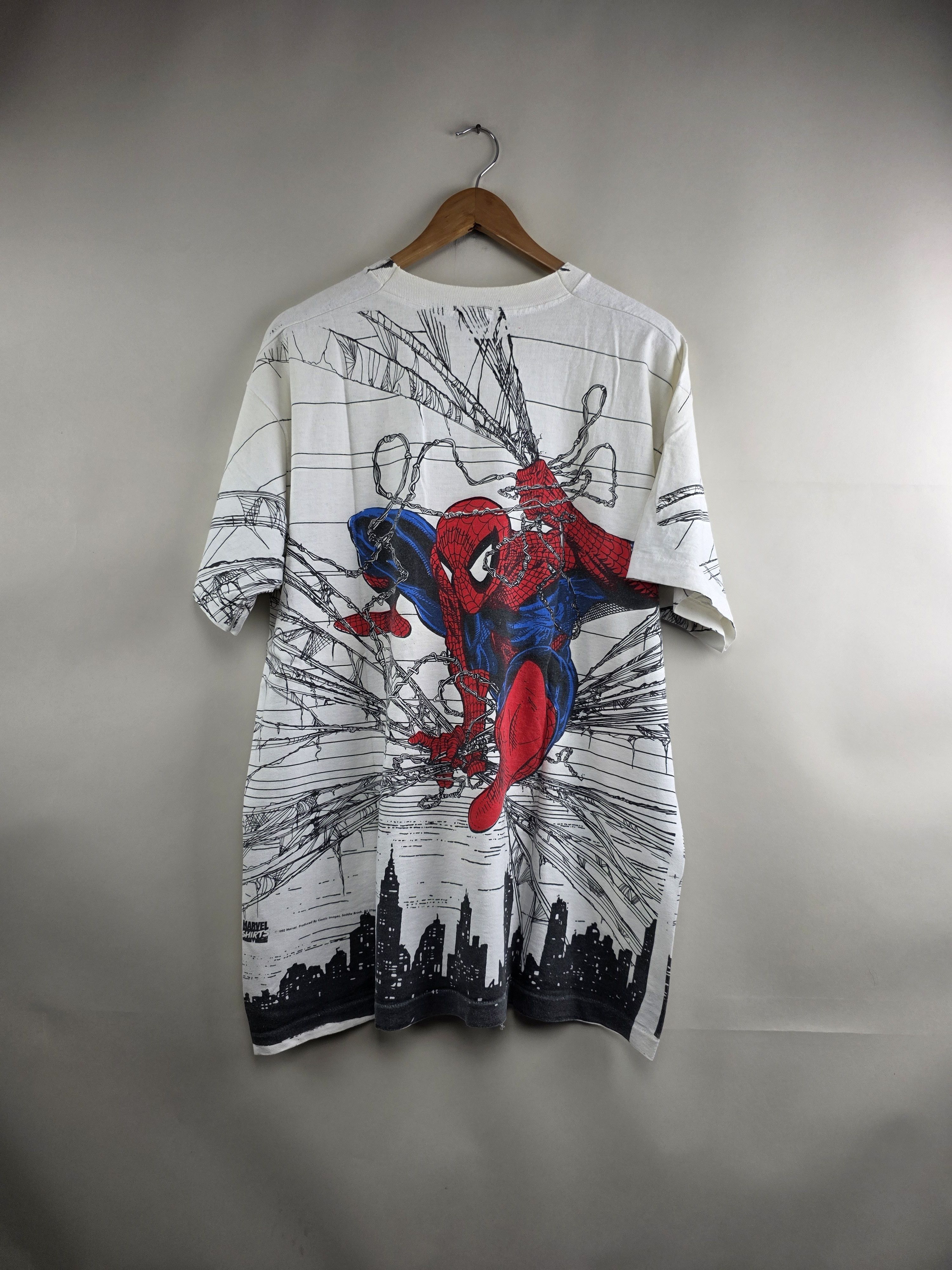 Vintage 1992 Marvel Comics Spiderman Megaprint 90s XL 23.5" 30.5" Size US XL / EU 56 / 4 - 7 Thumbnail