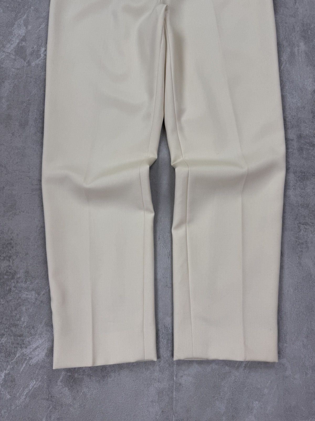 Chanel Chanel Womens Pants Cream-White Dress wool Trousers Size 40 Size 27" / US 4 / IT 40 - 3 Thumbnail