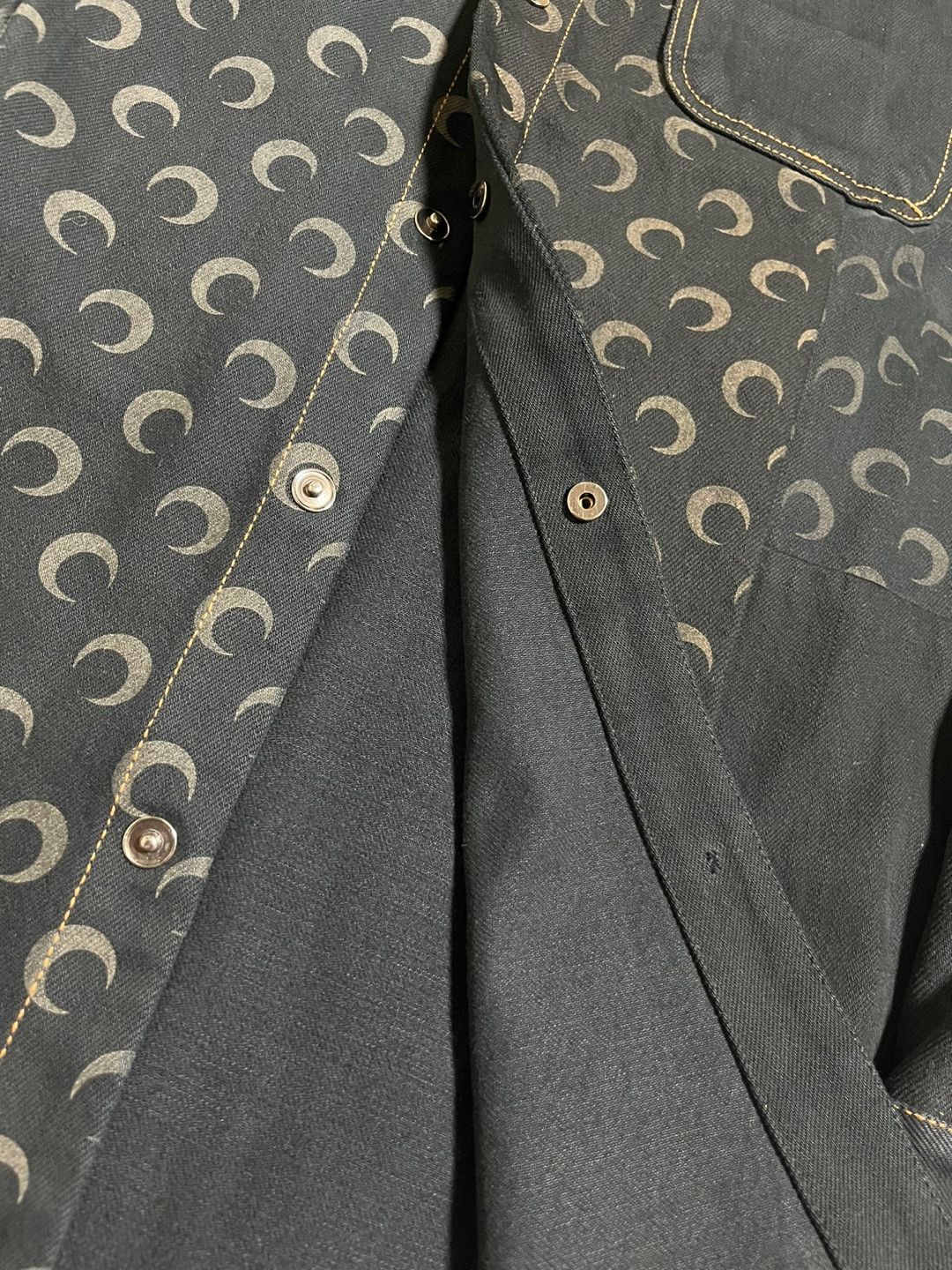 Marine Serre Marine Serre Regenerated Denim Shirt Jacket / Black Size US L / EU 52-54 / 3 - 4 Thumbnail