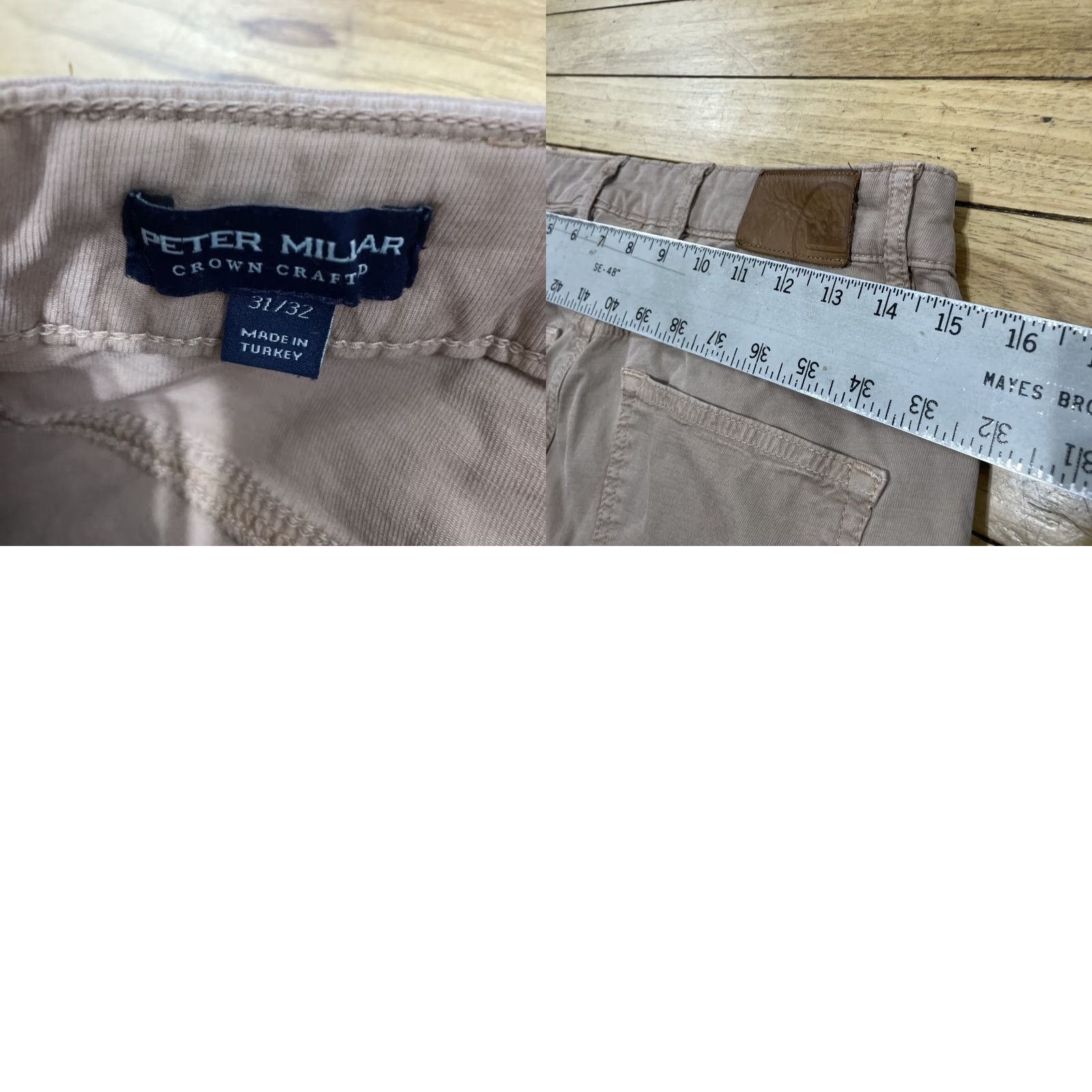 Peter Millar VINTAGE Peter Millar Crown Crafted Pants 31/32 Brown Khaki Stretch Chino Capsule 30x30 Size US 30 / EU 46 - 11 Thumbnail