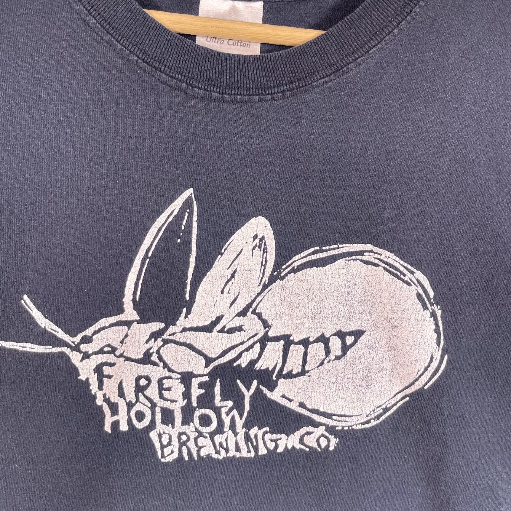 Gildan VINTAGE Firefly Hollow Brewing Co T-Shirt Adult Large Black Bristol CT Beer 90s Grunge Y2K Gildan Men Size US L / EU 52-54 / 3 - 7 Thumbnail