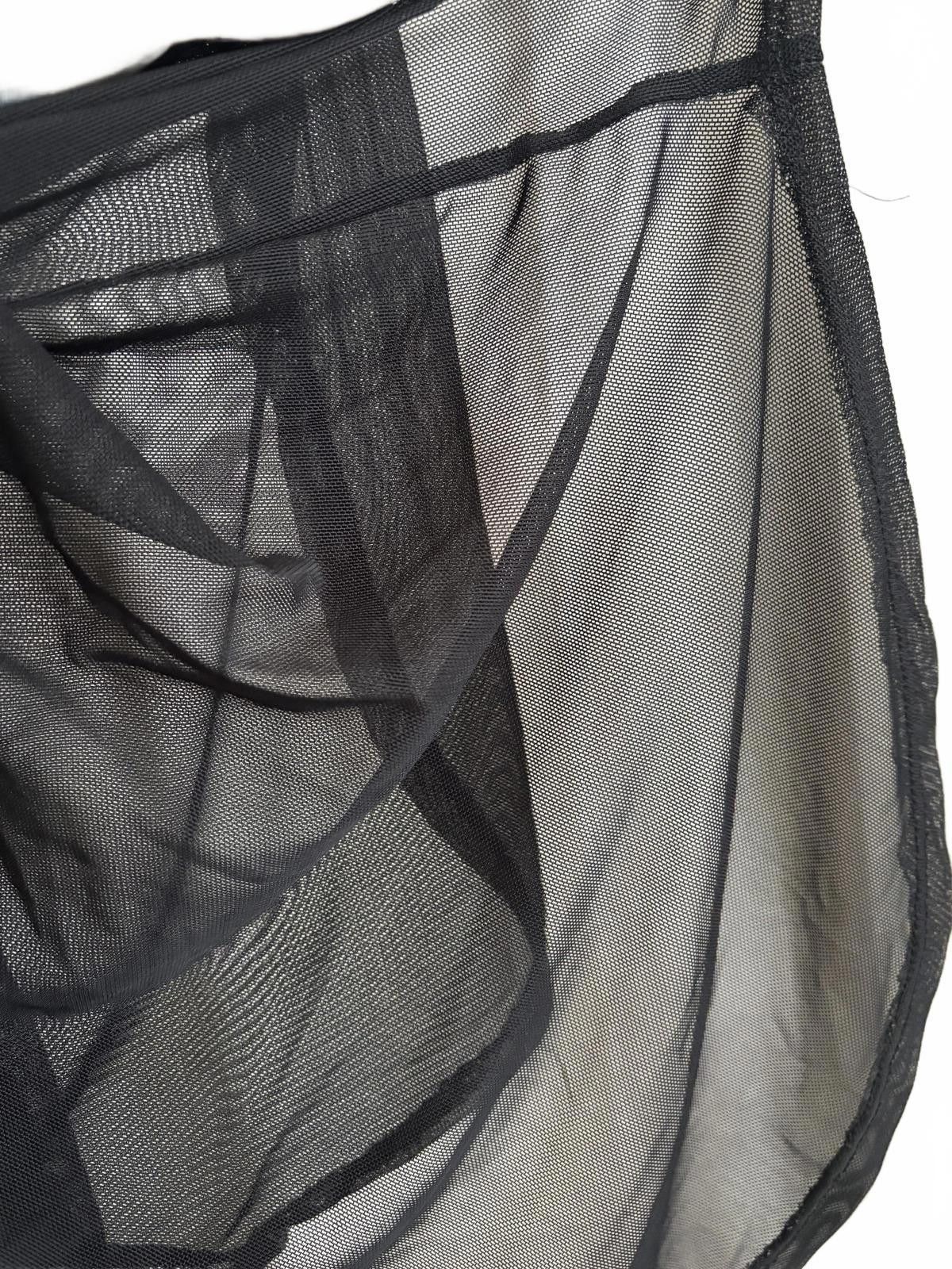 The Unbranded Brand Grunge 90s Black Sheer Mesh Tunic Dress Red Chill print Size ONE SIZE - 4 Thumbnail