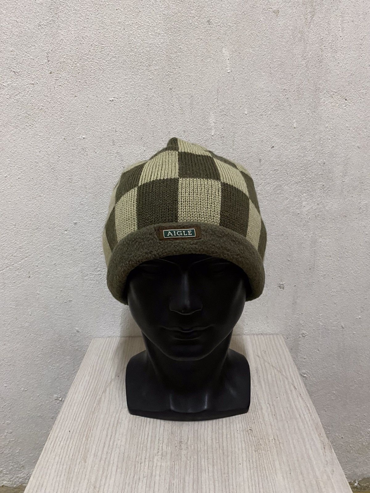 Aigle × Vintage Vintage Aigle Plaid Tartan Beanie Hat Size ONE SIZE - 2 Thumbnail