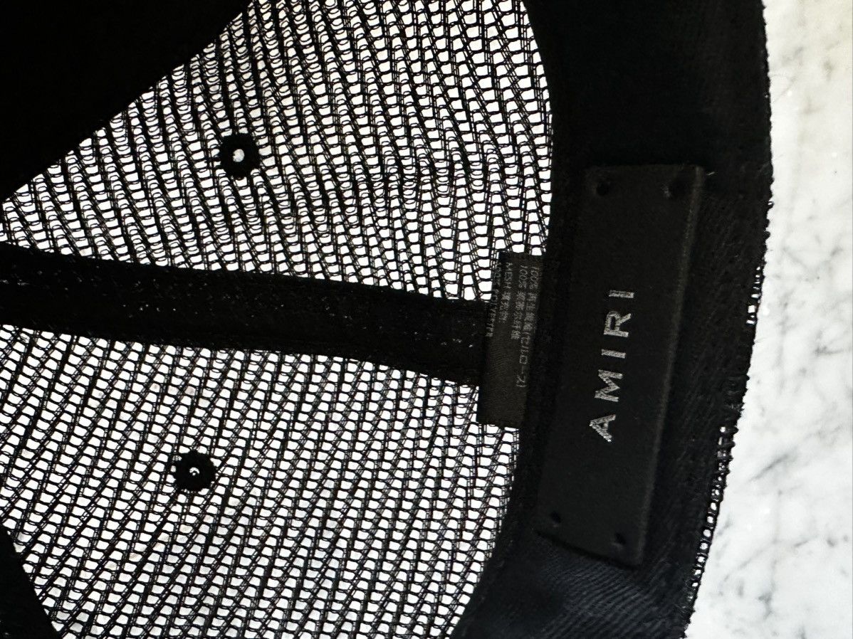 Amiri AMIRI Black Core Logo Trucker Hat Size ONE SIZE - 7 Thumbnail